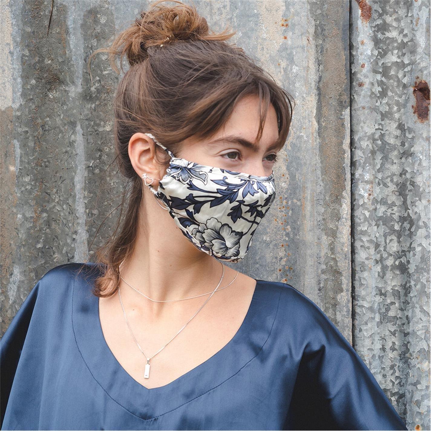 Blue - Holistic Silk - HolisticSilk Silk Face Covering - 2