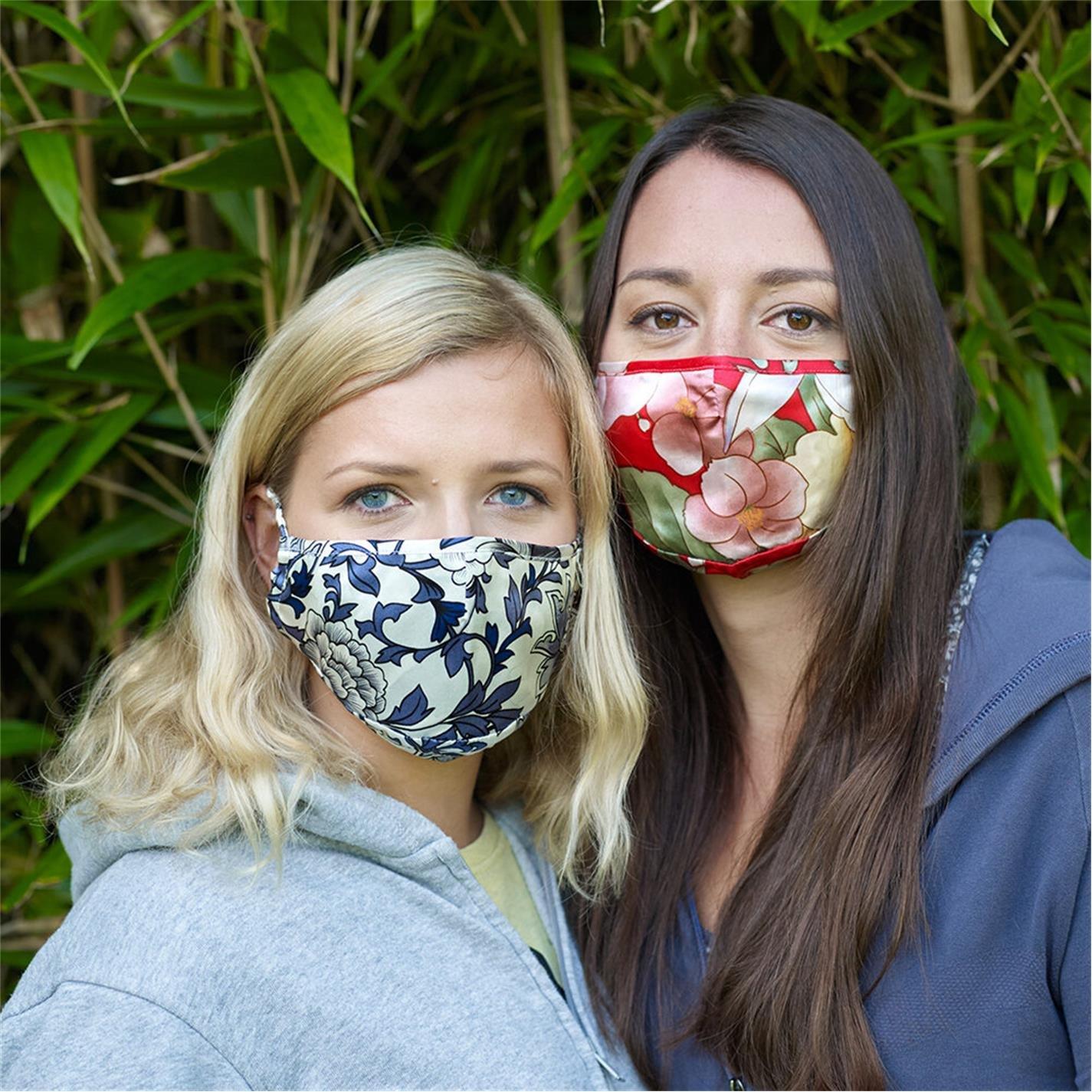 Blue - Holistic Silk - HolisticSilk Silk Face Covering - 3