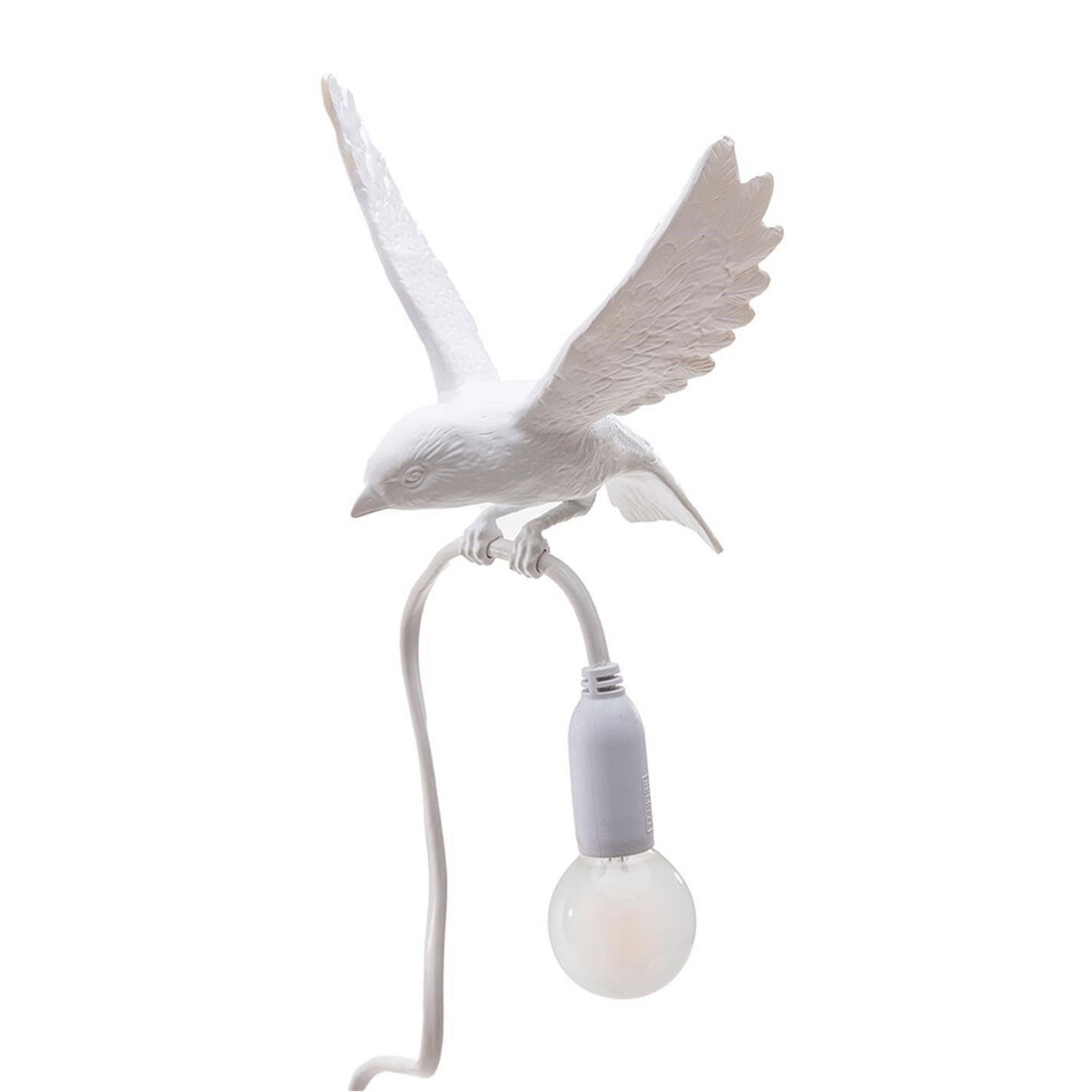 White - Seletti - Sparrow Landing USB Resin Table Lamp - 5