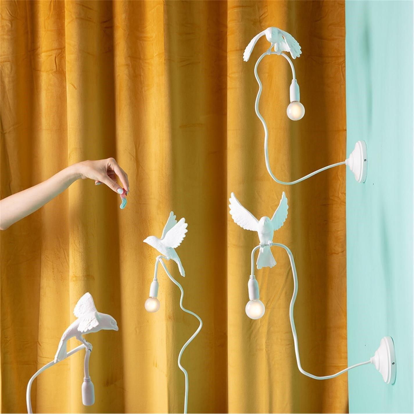 White - Seletti - Sparrow Landing USB Resin Table Lamp - 7