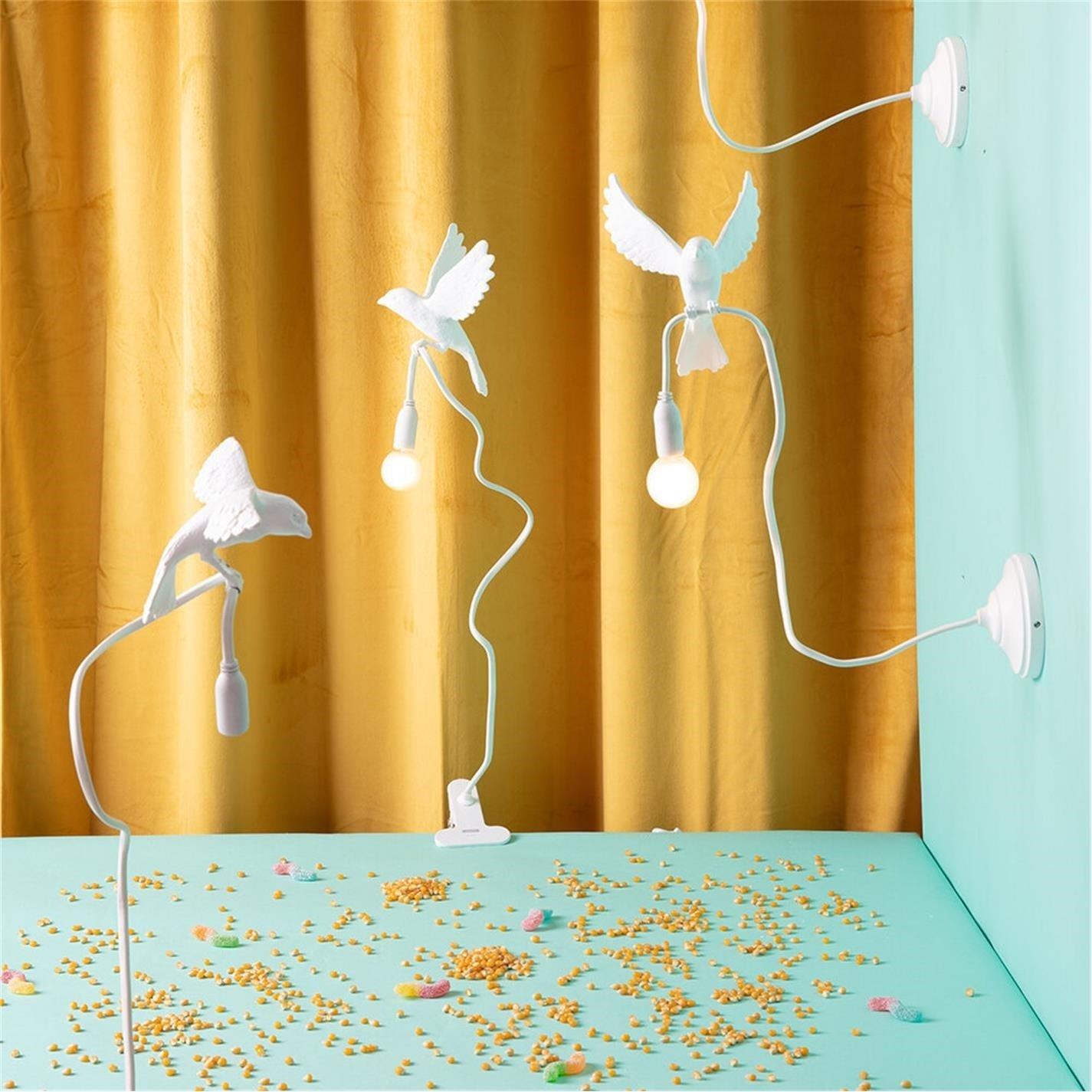 White - Seletti - Sparrow Landing USB Resin Table Lamp - 8