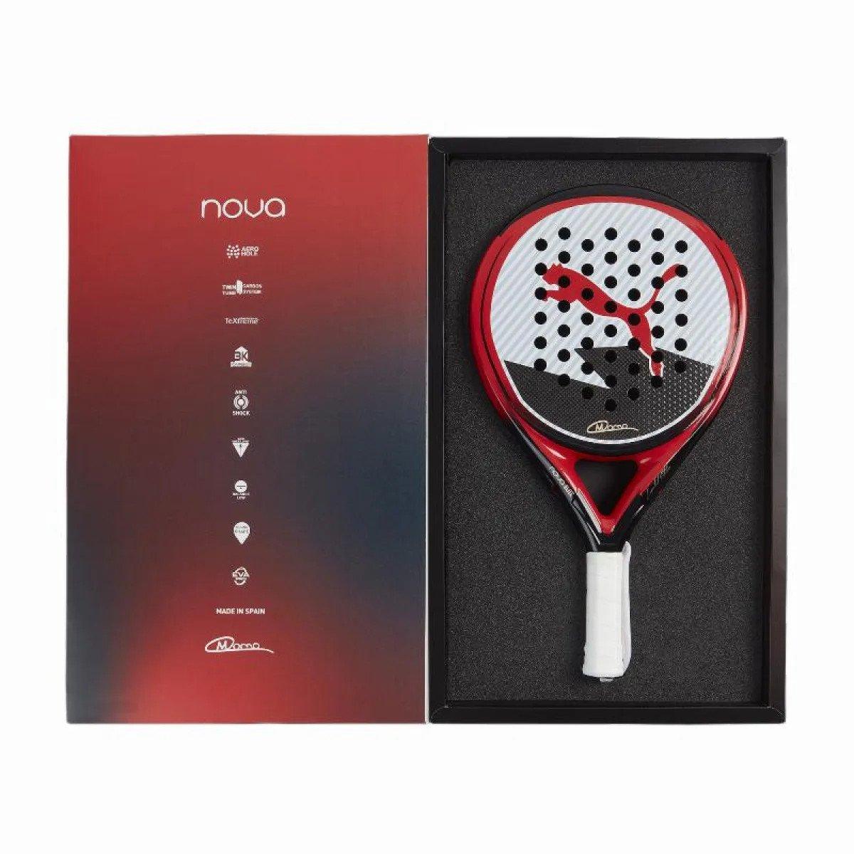 Preto/Branco - Puma - Men's Nova Elite Momo Padel Racket - 5