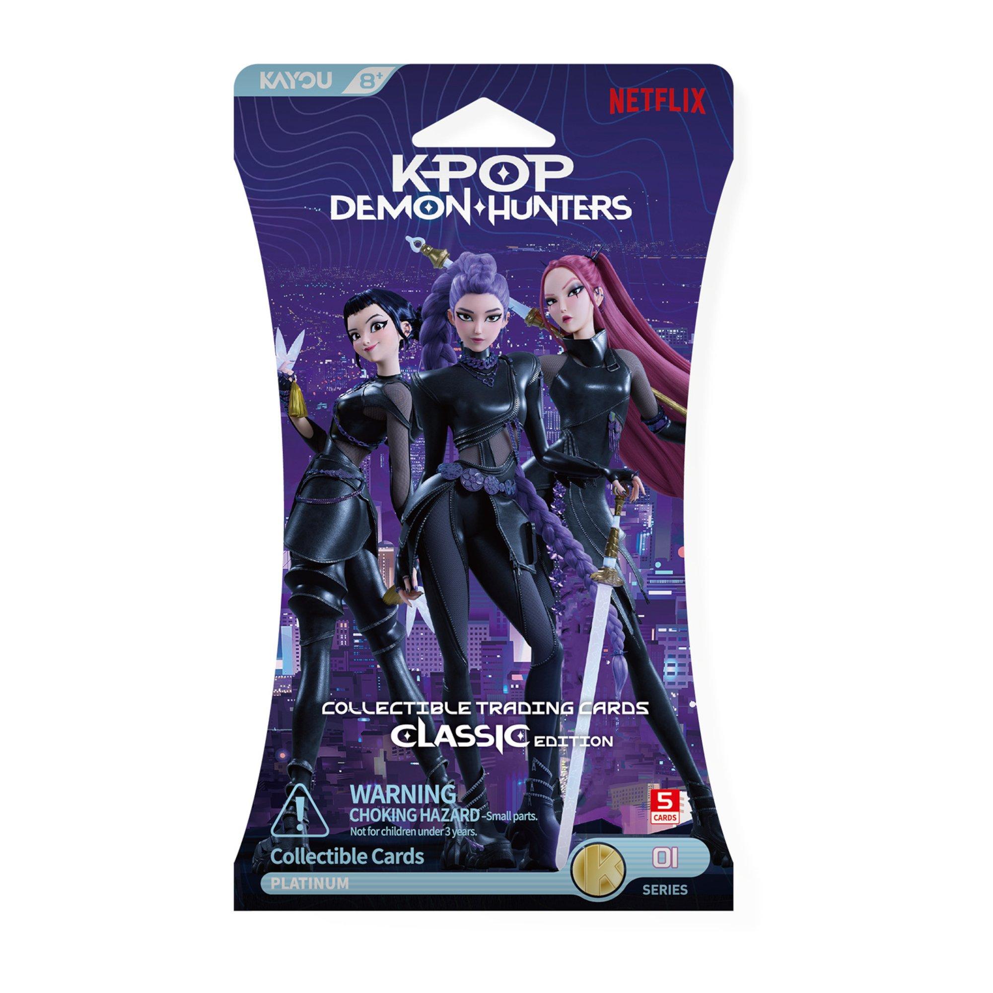 K Pop Demon Hunters  Kpop Demon Hunters-Collectible Trading Cards-Classic Edition Sleeved -001-Emea-Series 1-A - Booster Pack