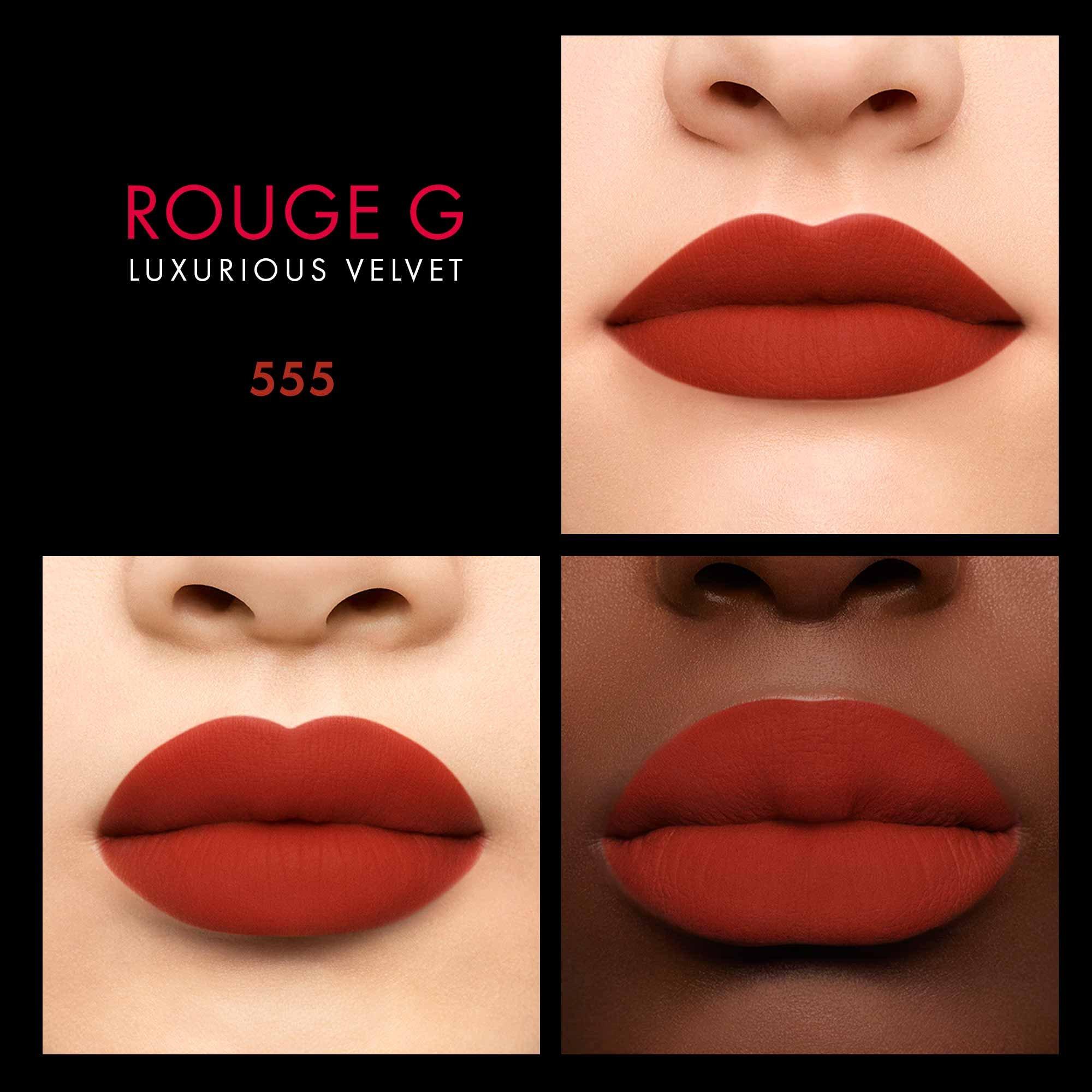 555 - Guerlain - Rouge G Luxurious Velvet 16H wear high-pigmentation velvet matte lipstick - 4