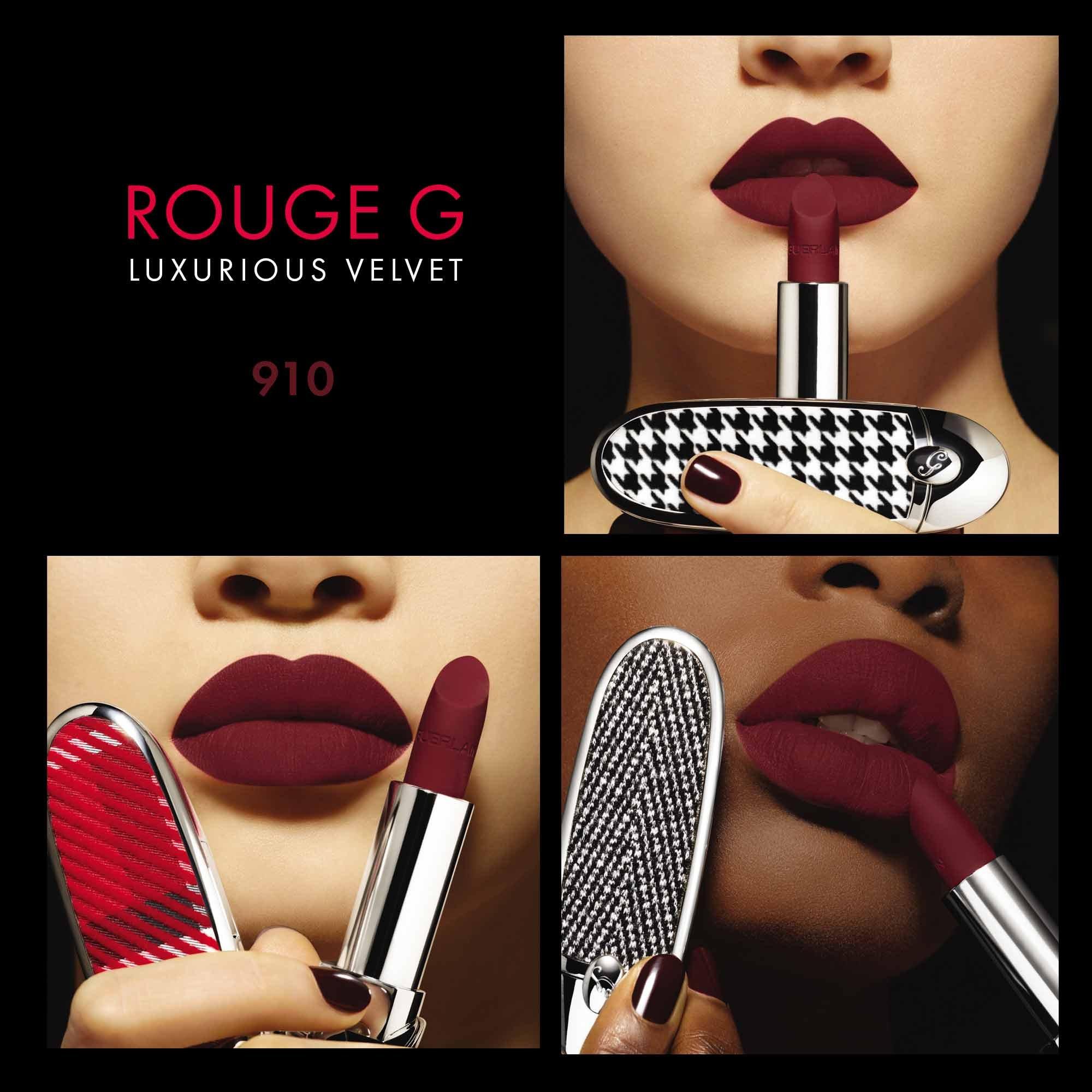 910 - Guerlain - Rouge G Luxurious Velvet 16H wear high-pigmentation velvet matte lipstick - 4