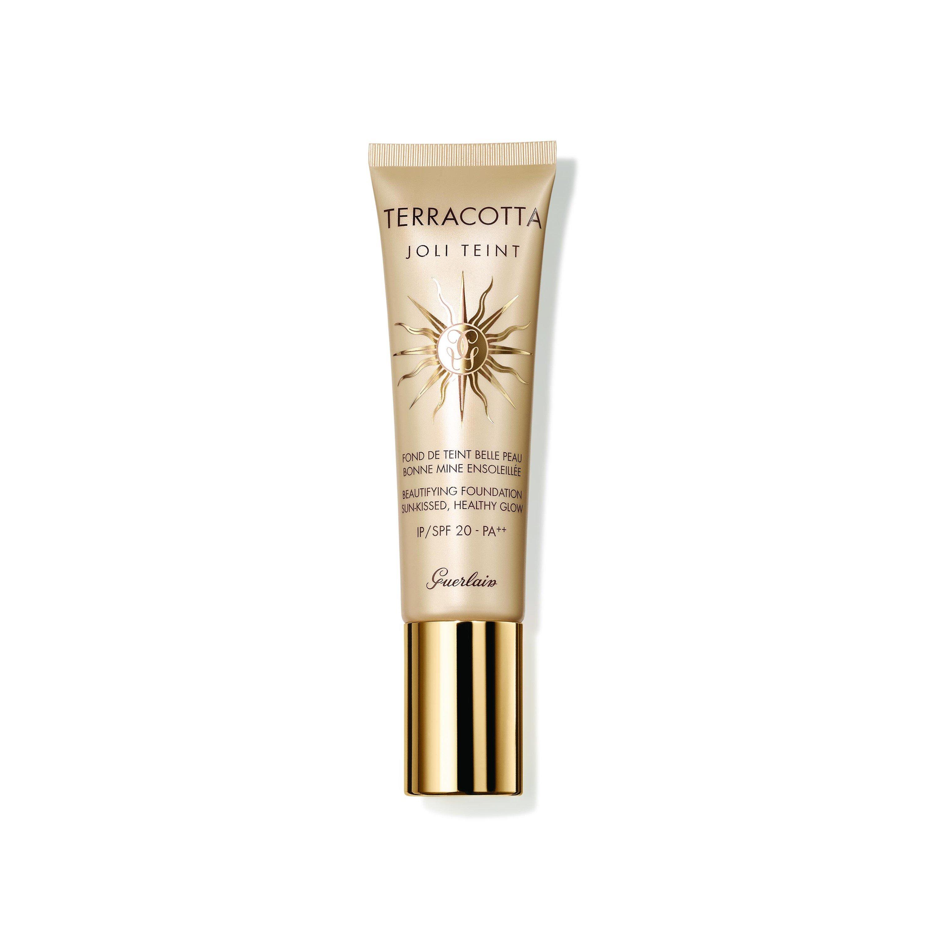 Guerlain Women's Terracotta Joli Teint Beautifying Foundation Sun-Kissed, Healthy Glow - Ebony - 30ml