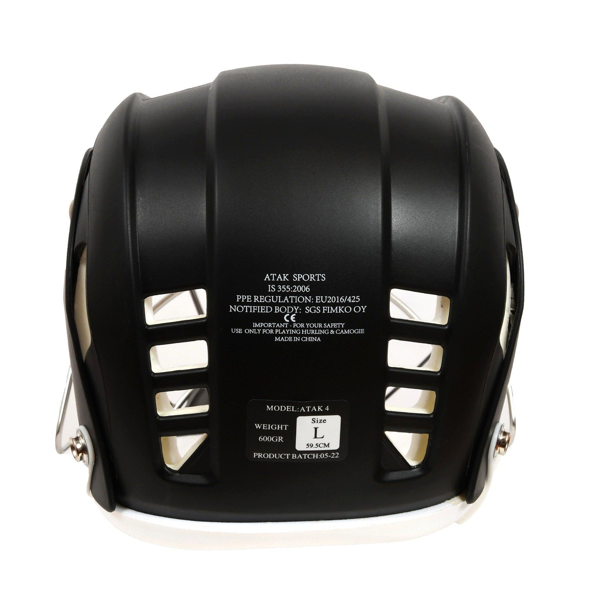 Black/White - ATAK Sports - Hurling Helmet Senior - 2