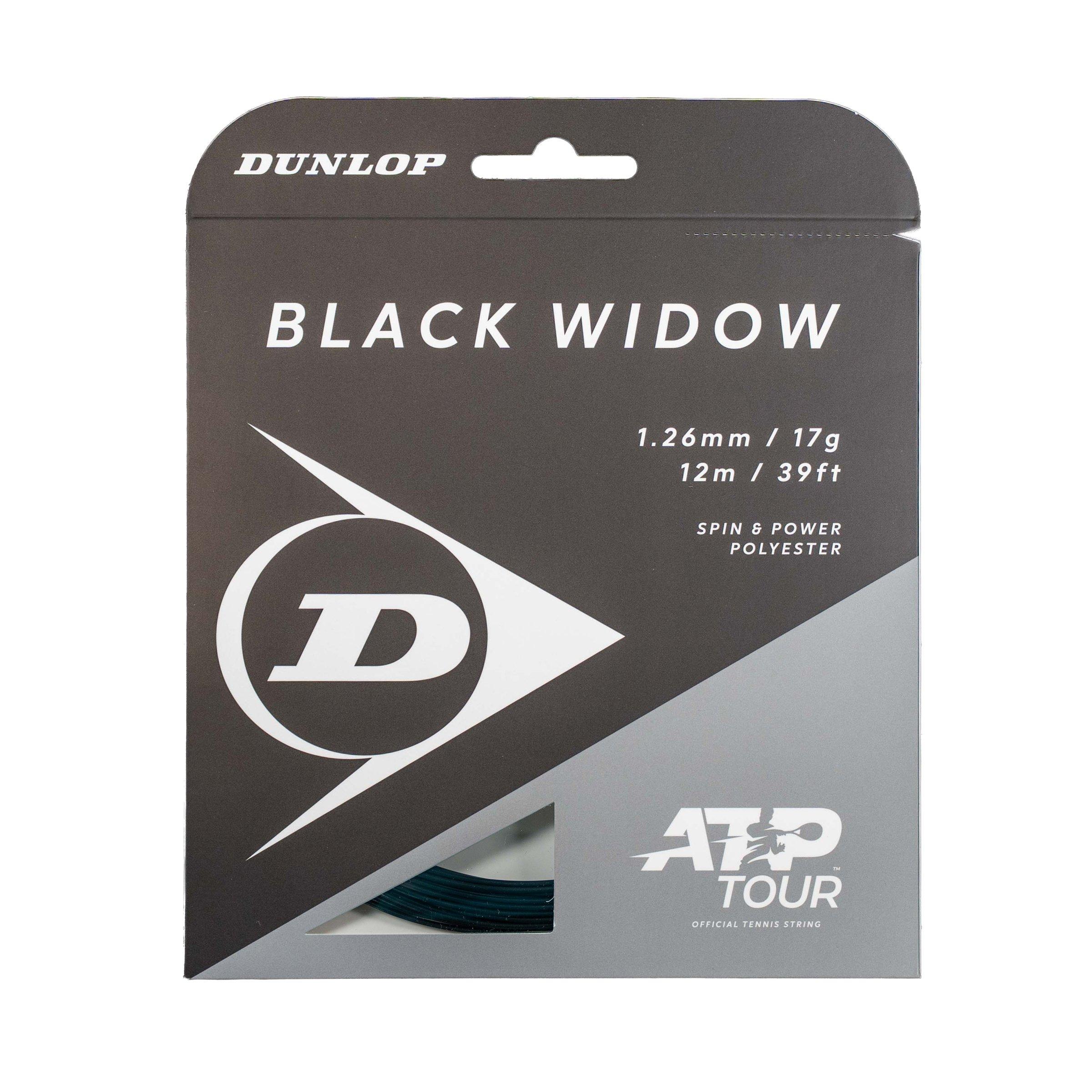 Black - Dunlop - Black Widow Tennis Racket Strings - 1