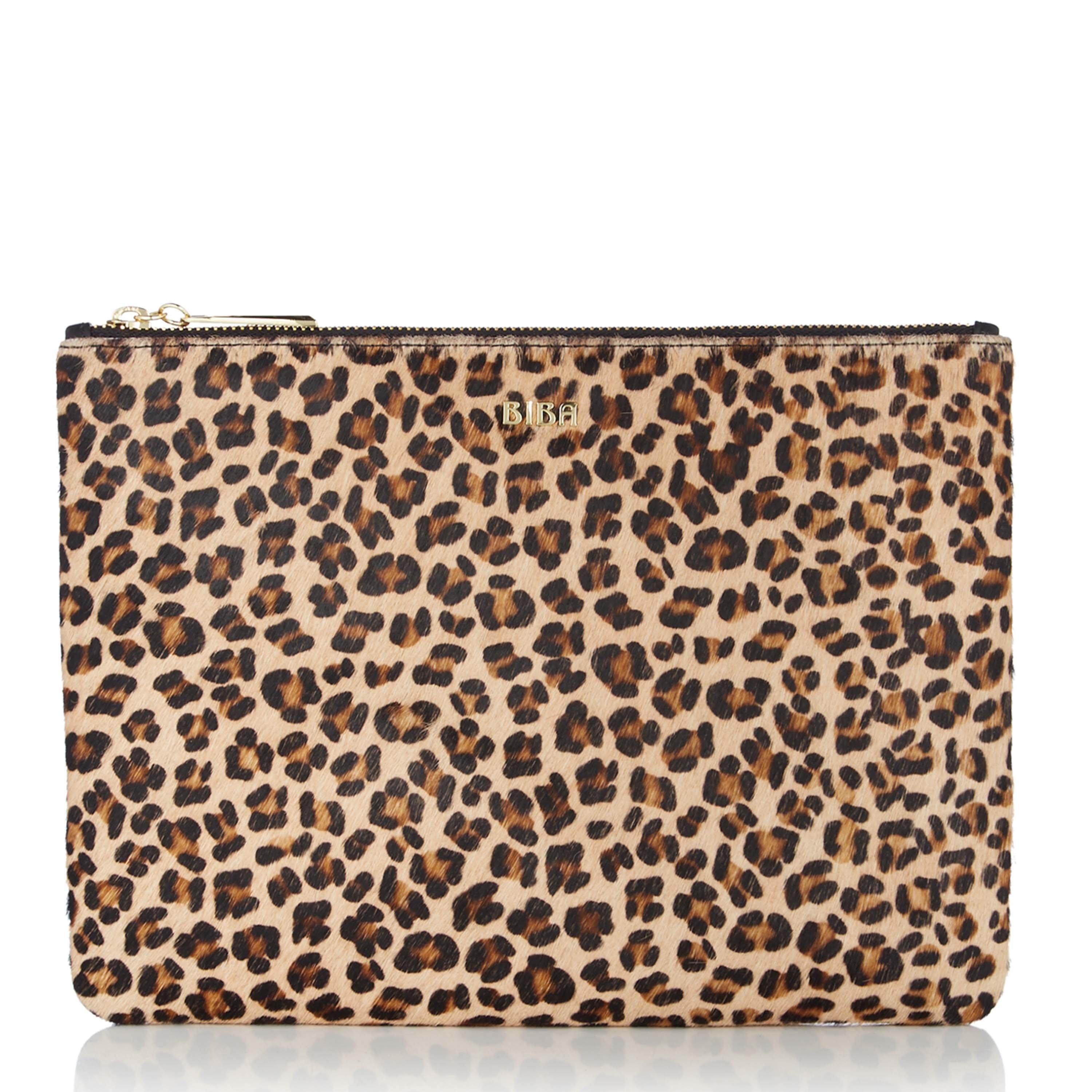 Leopard - Biba - BIBA Large Leather Pouch Bag - 1
