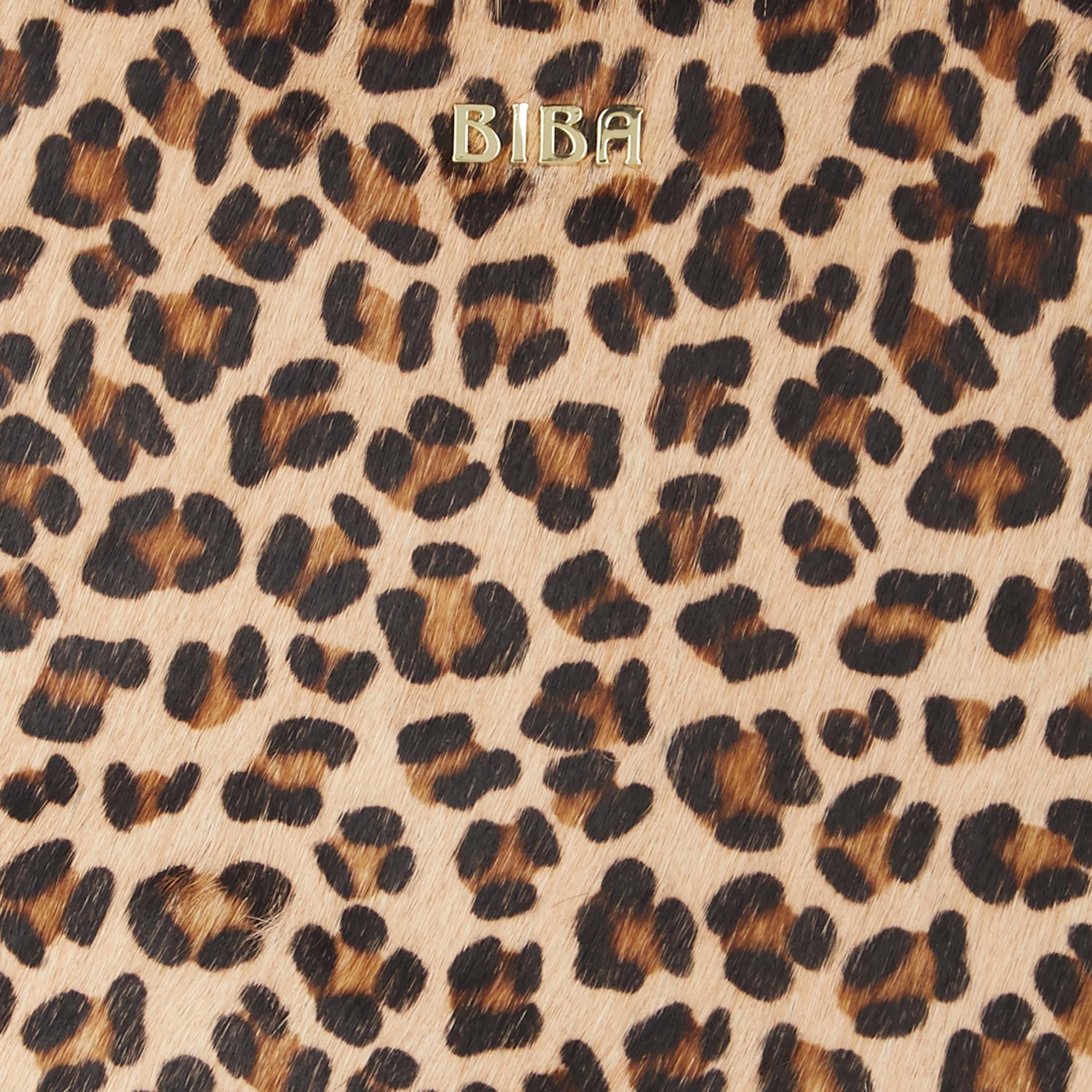 Leopard - Biba - BIBA Large Leather Pouch Bag - 4