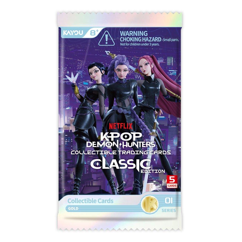 Booster-Pack - K Pop Demon Hunters - KPop Demon Hunters-Collectible Trading Cards-Classic Edition Foil -001-EMEA-Series 1-B - 1