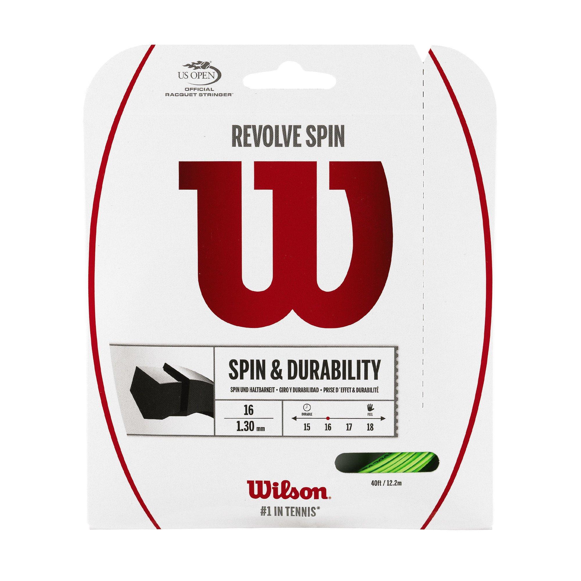 Wilson  Revolve Spin 16 Tennis Racket Strings - Clear