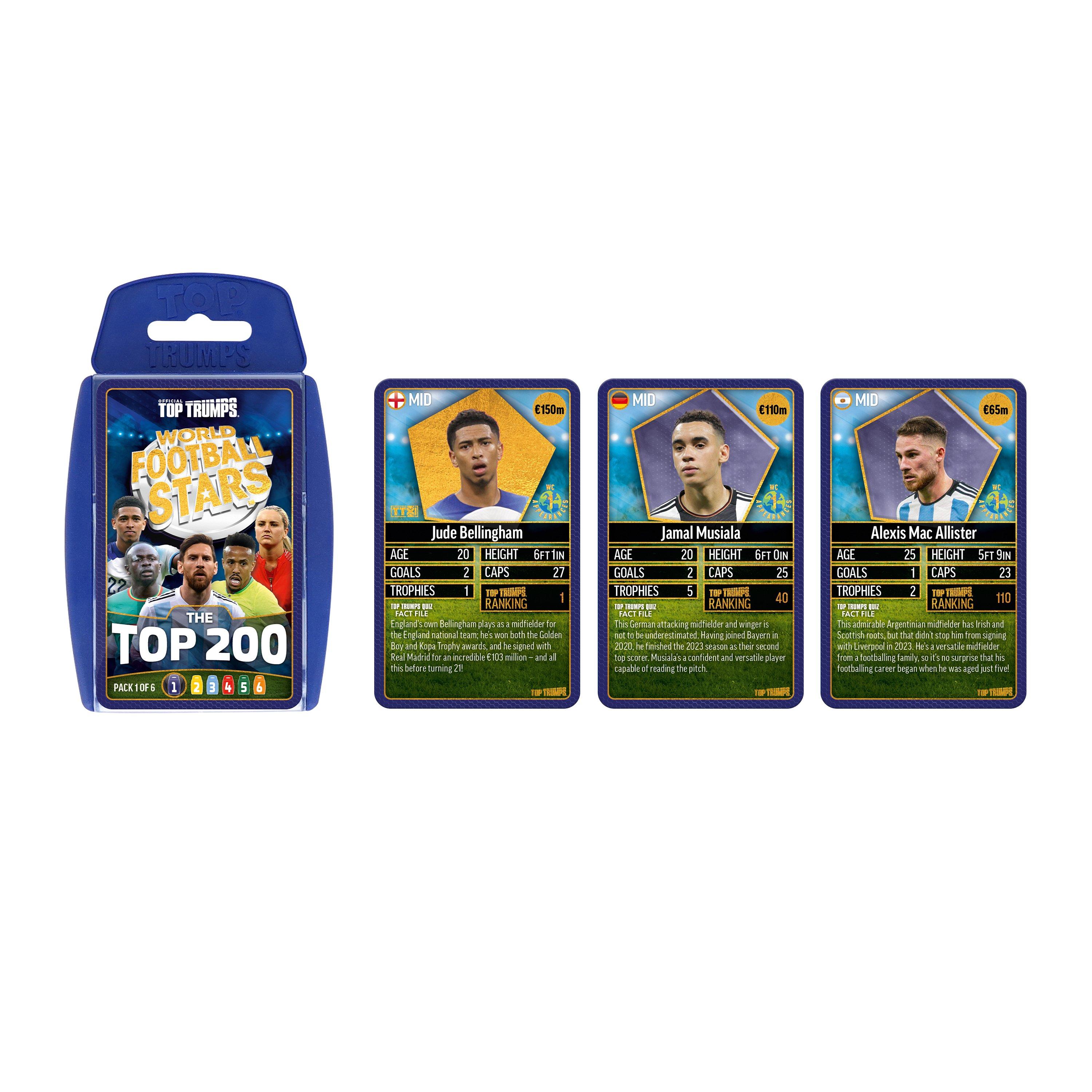Multi - Top Trumps - Trumps World Football Stars Top 200 Pack 1 - 2