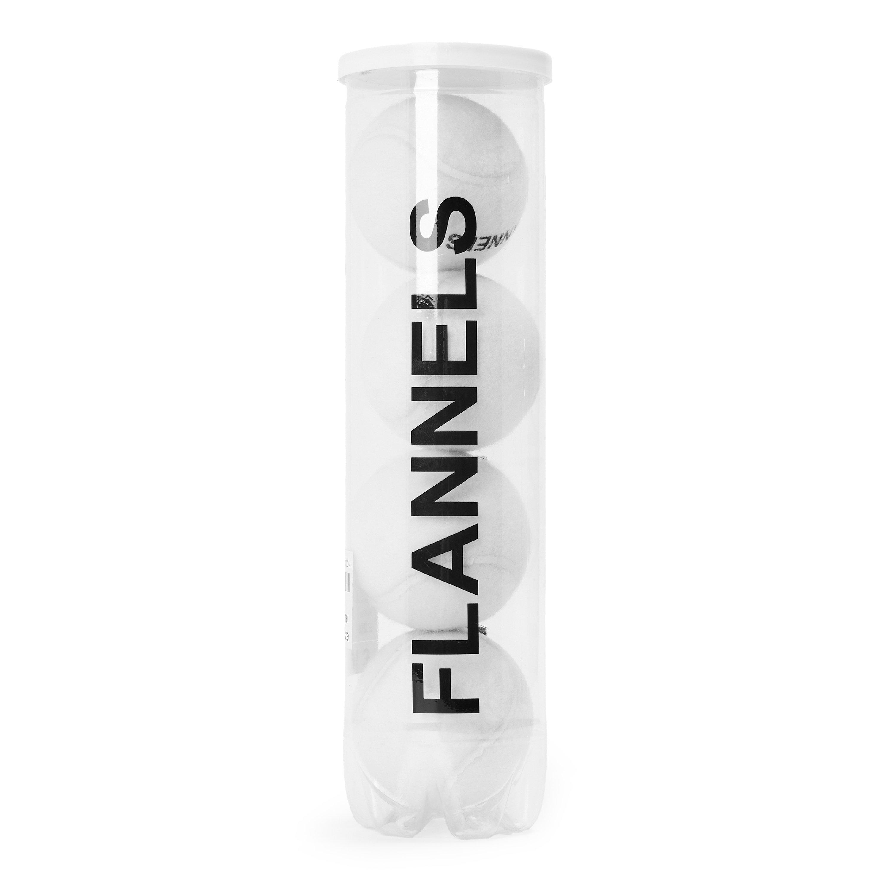 White - Flannels - Wimbledon Felt Outdoor 4 Pack Tennis Balls