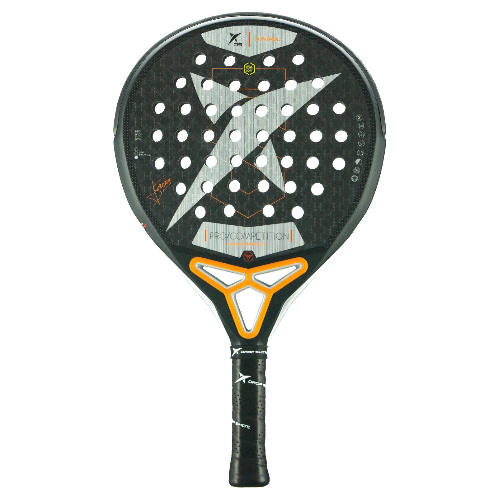 Blck/Silvr/Orng - Dropshot - Dropshot Axion Control Carbon Padel Racket - 1