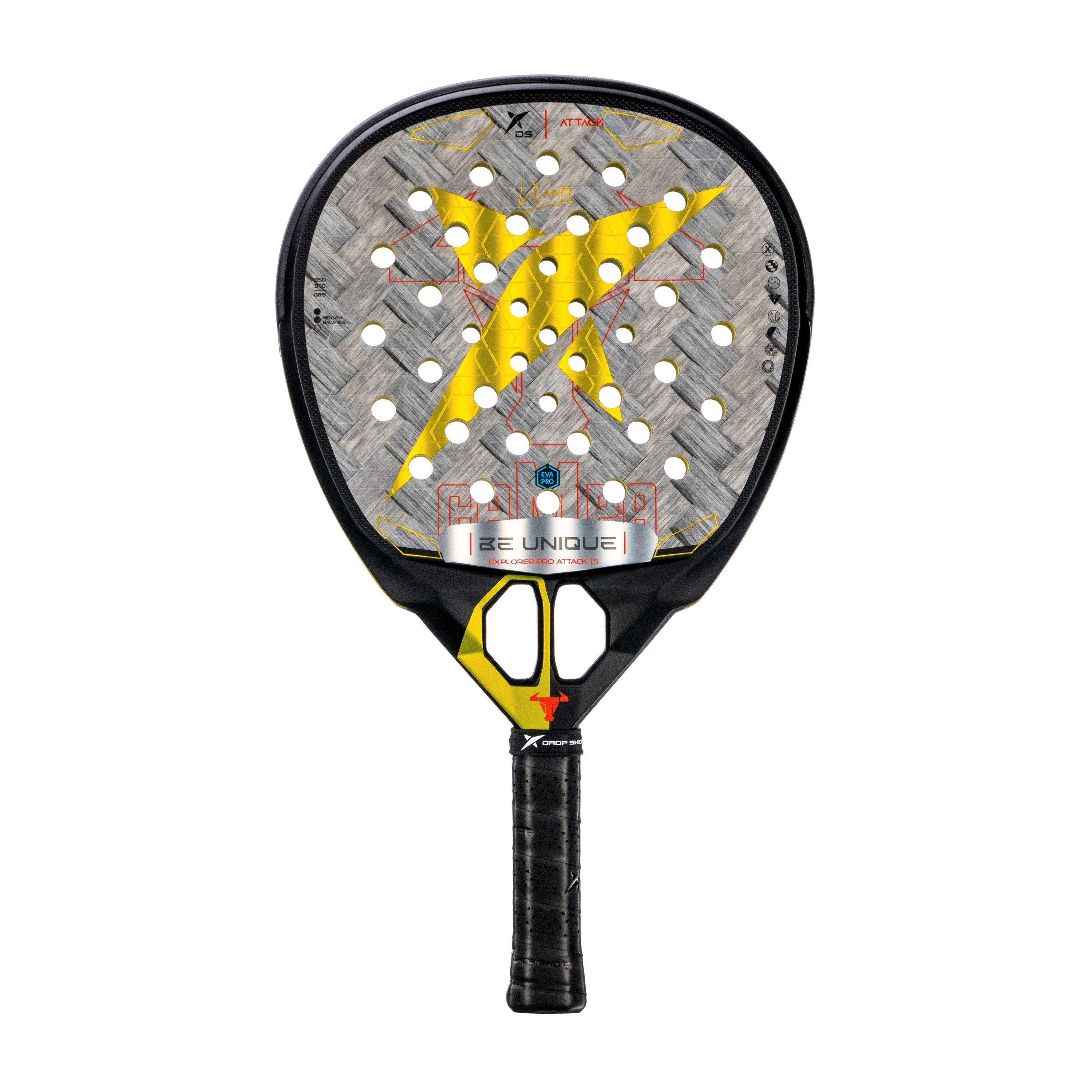 Blck/Silvr/Brnz - Dropshot - Dropshot Explorer Pro Carbon Padel Racket - 1