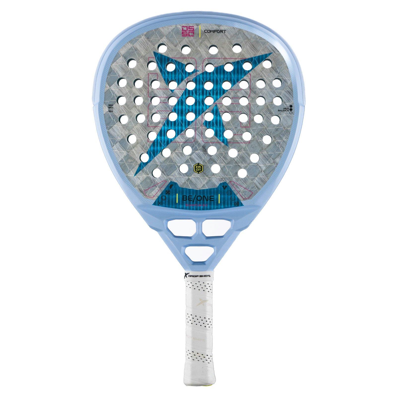 Zilver/Luchterblauw - Dropshot - Dropshot Quantum 2.0 Carbon Padel Racket - 1