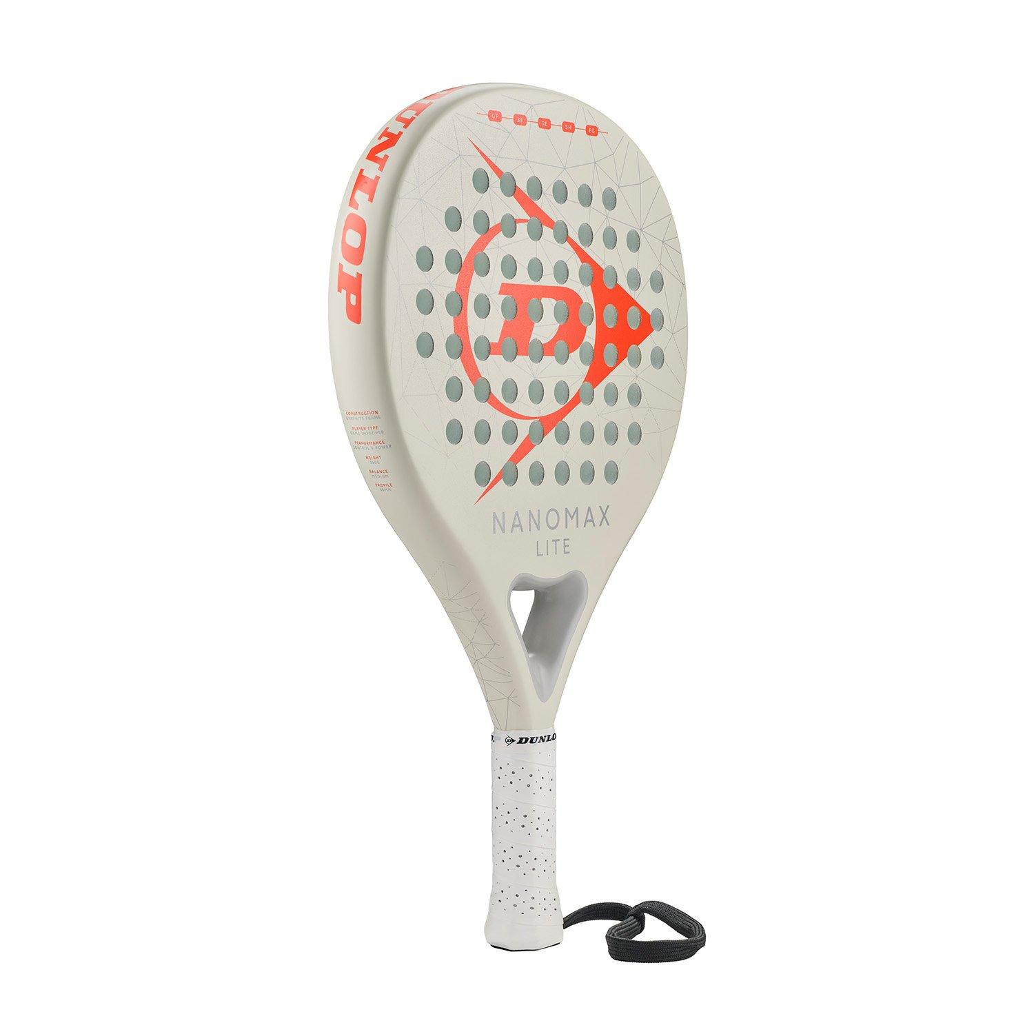 White/Red - Dunlop - Nanomax Lite 26 Padel Racket - 2