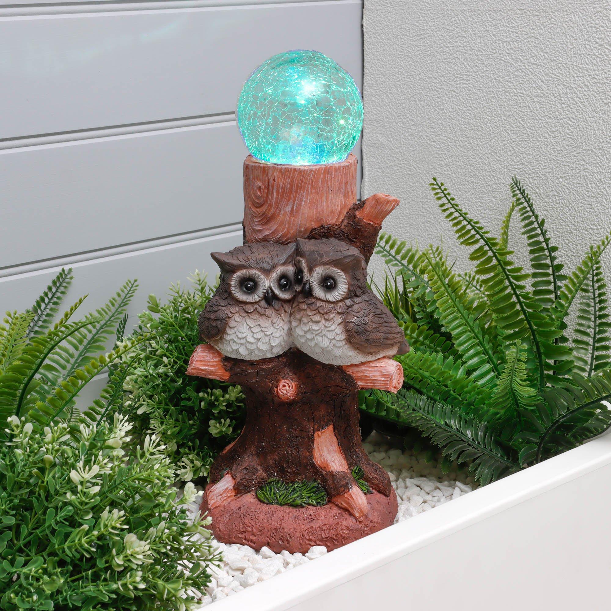 Brown - Streetwize - Solar Owl Multi Colour Ball Light - 1