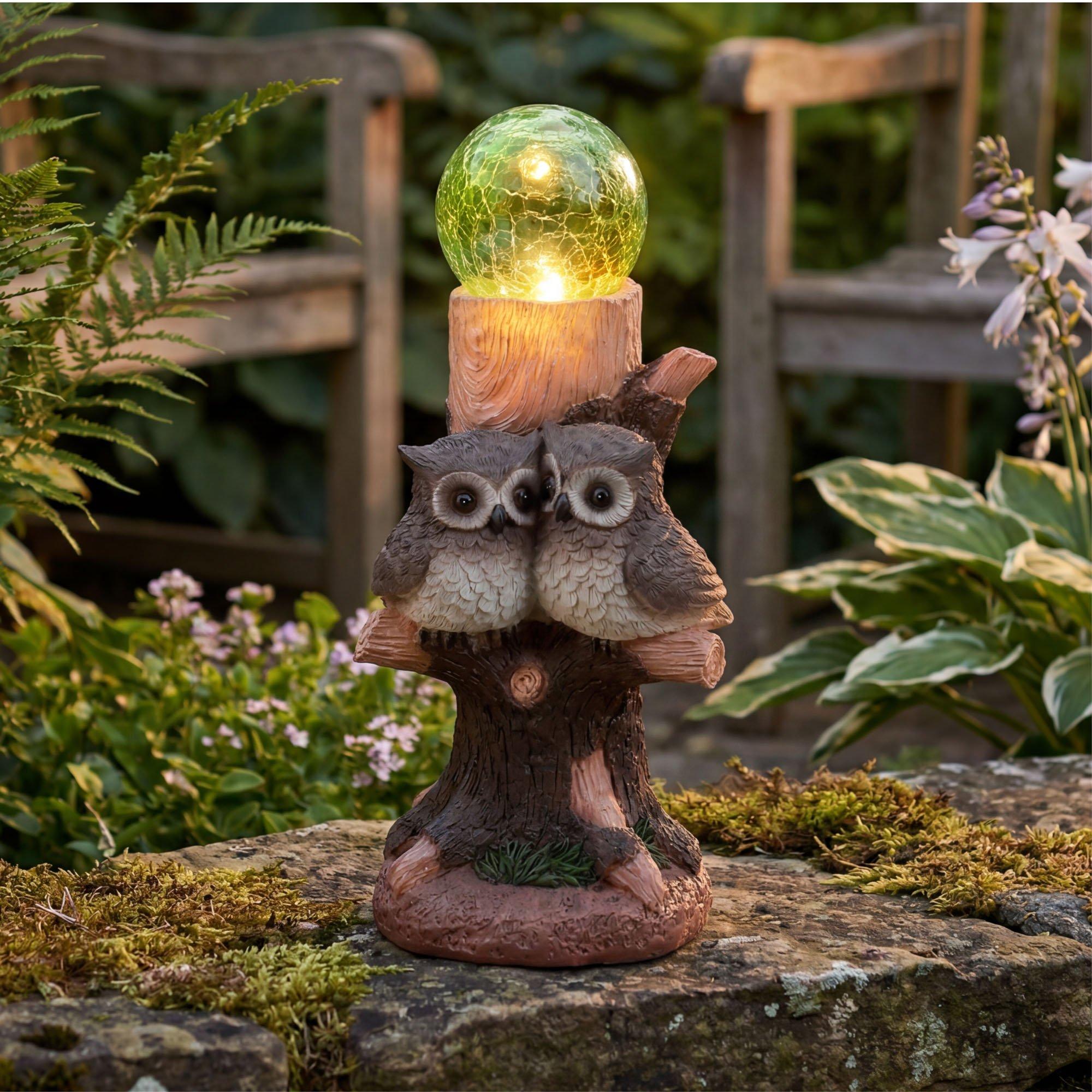 Brown - Streetwize - Solar Owl Multi Colour Ball Light - 1