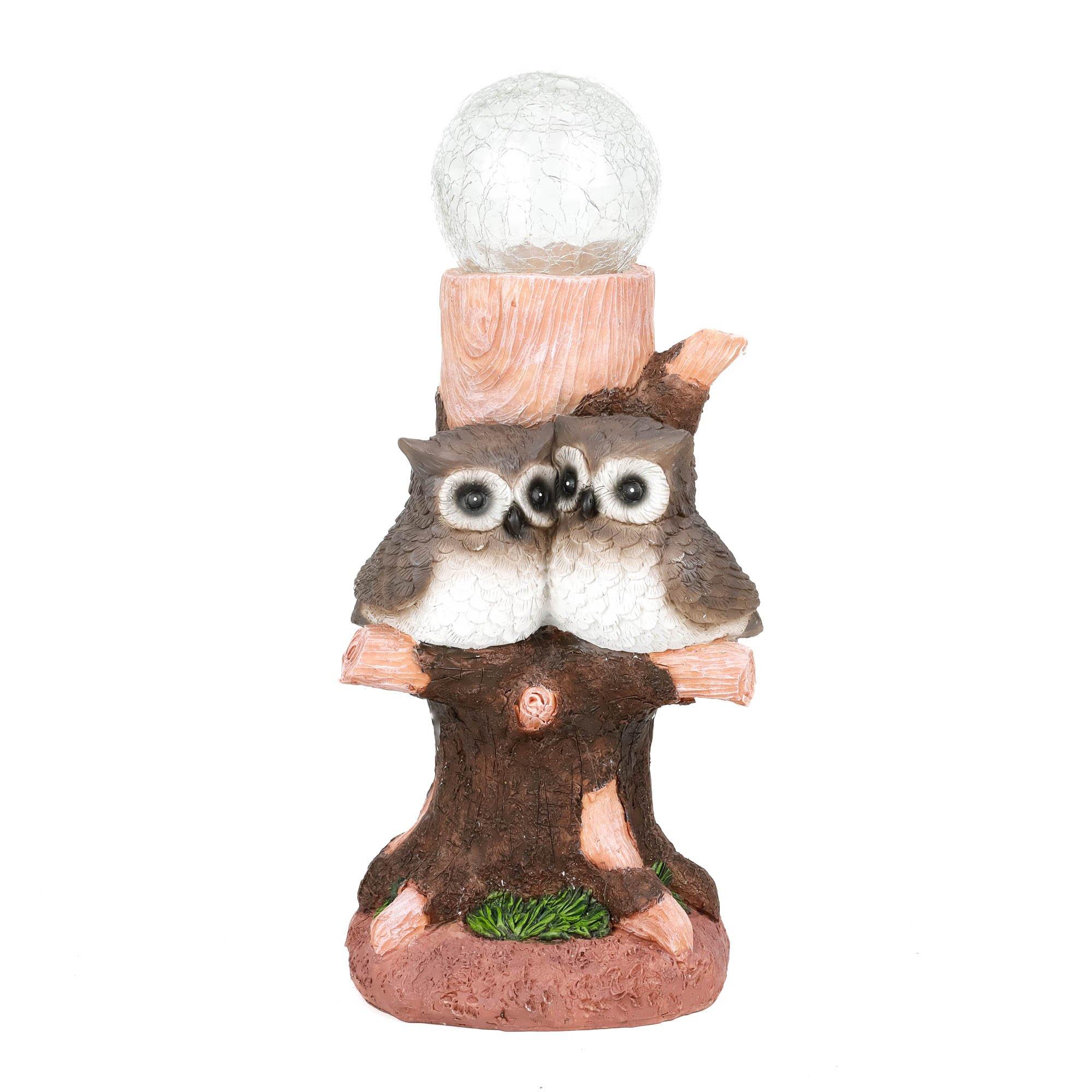 Brown - Streetwize - Solar Owl Multi Colour Ball Light - 2