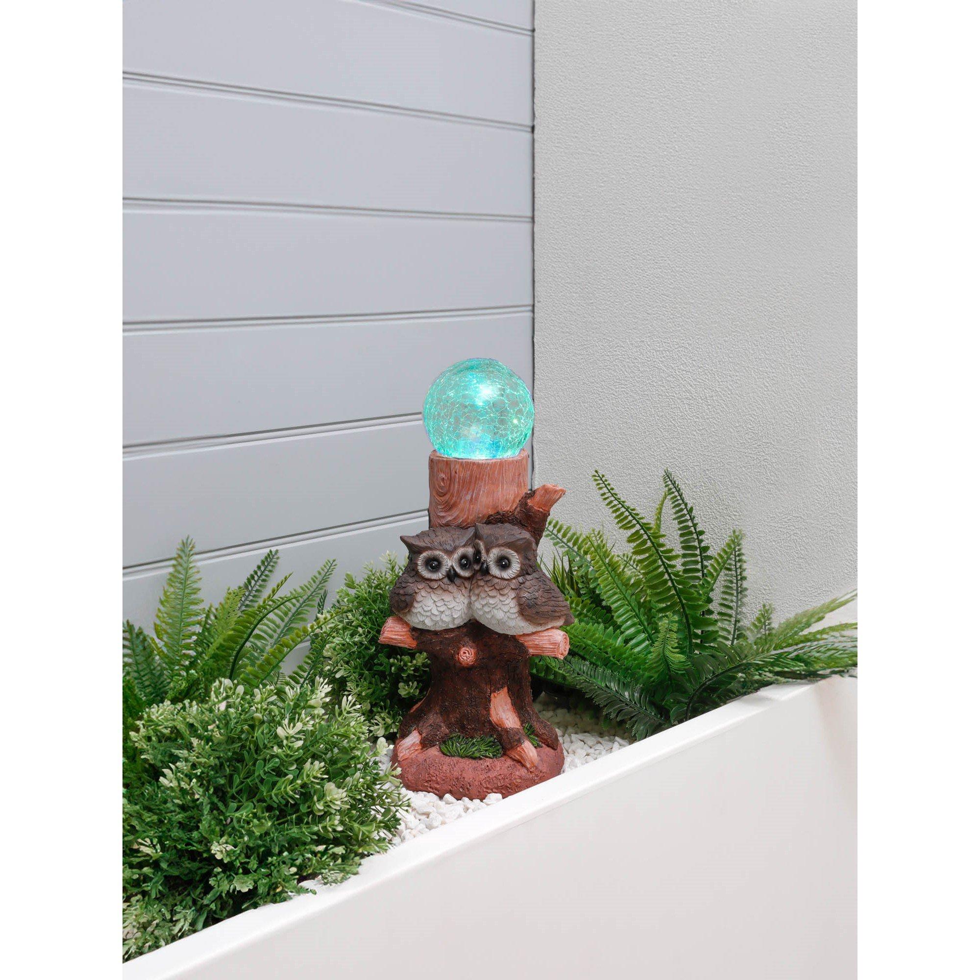 Brown - Streetwize - Solar Owl Multi Colour Ball Light - 6