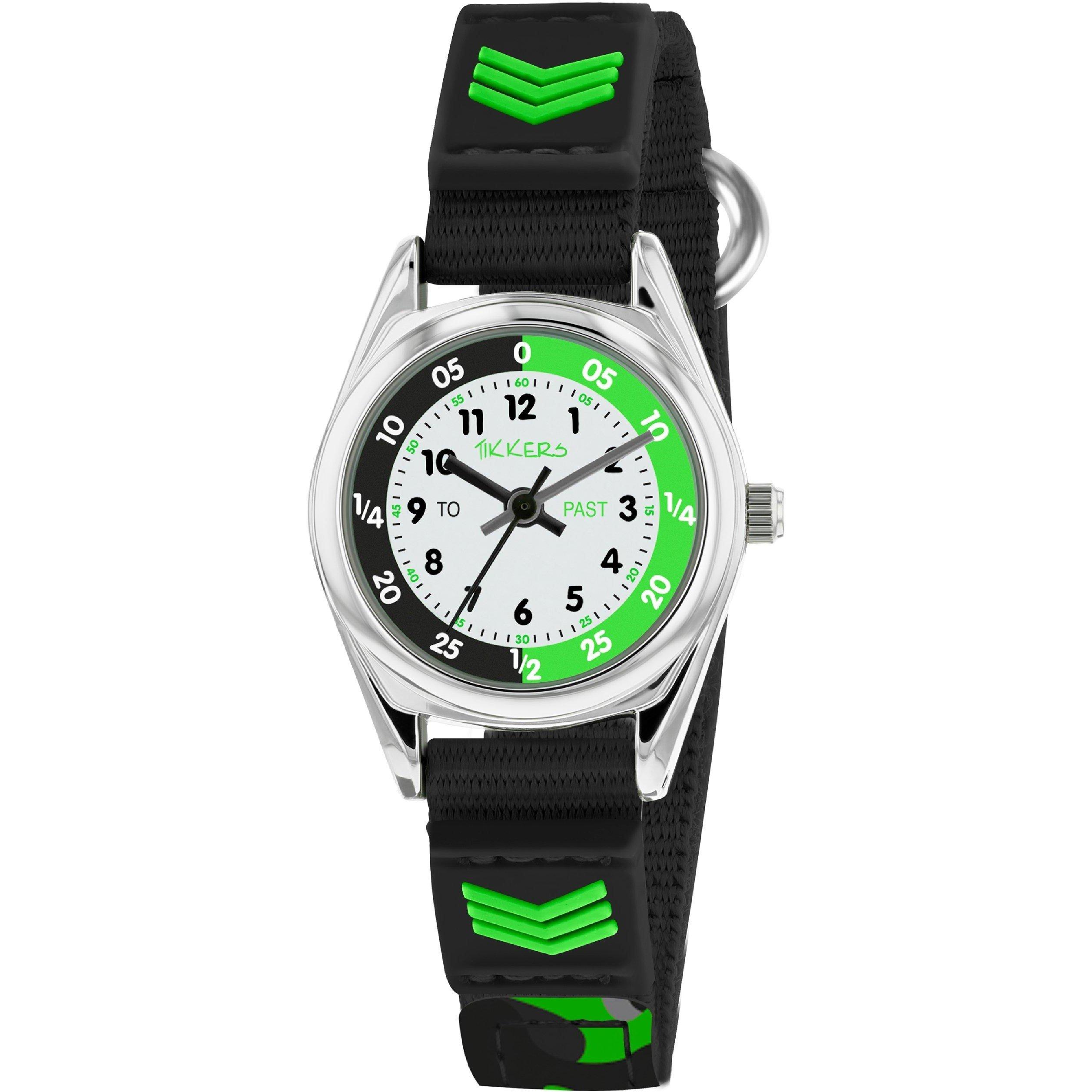 Tikkers  Camo Velcro Watch - Black
