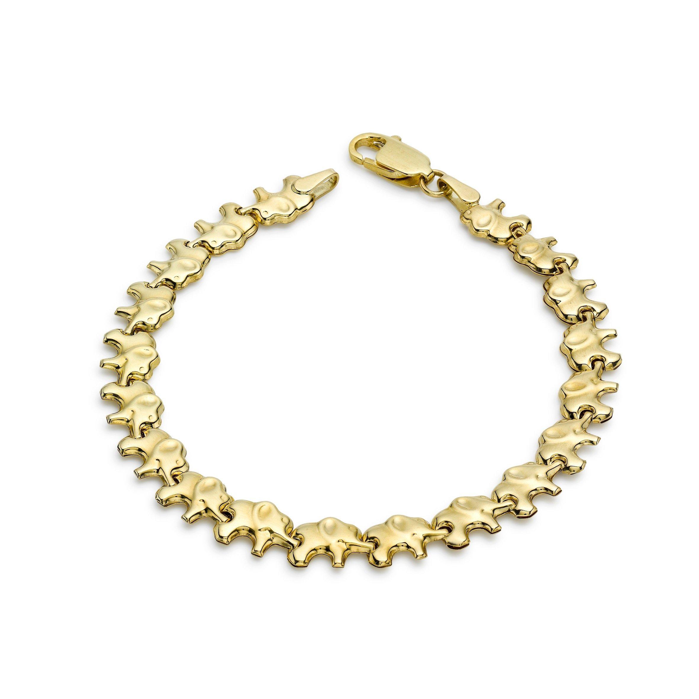 Gold - Be You - 9ct Gold Elephant Link Bracelet