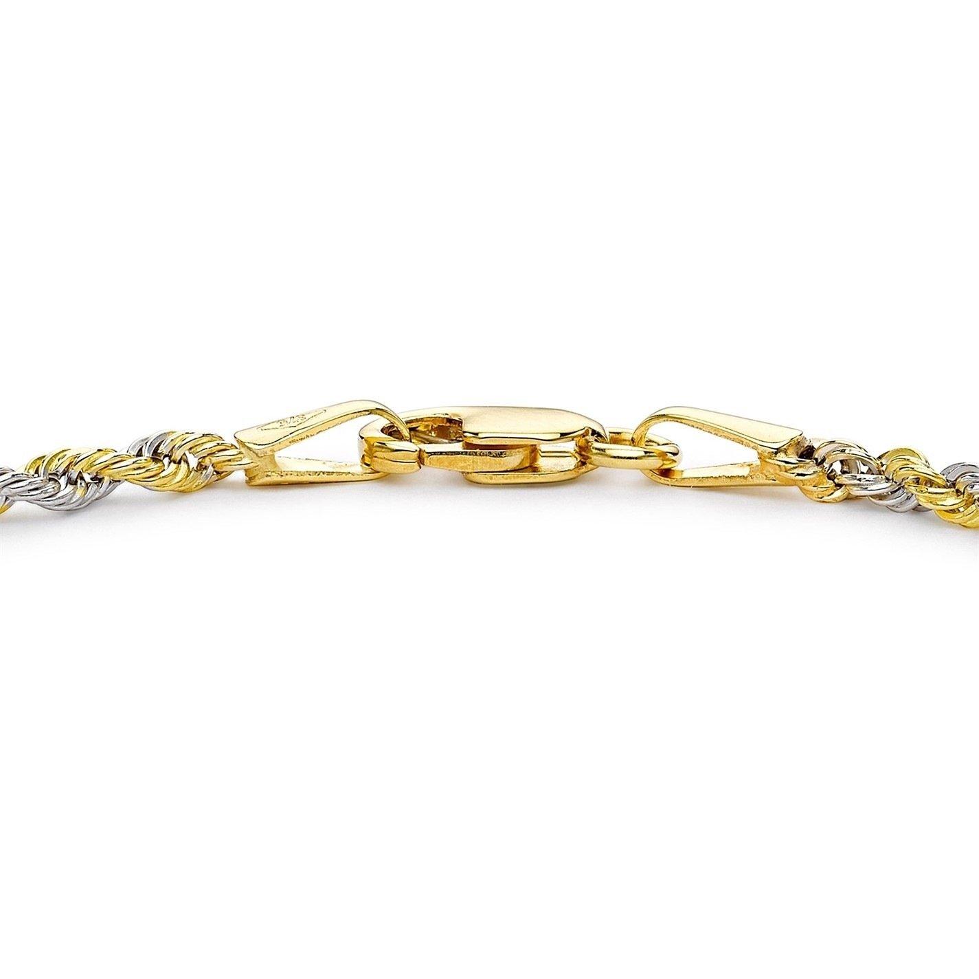 Gold - Be You - 9ct Gold 2-Tone Rope Bracelet - 2