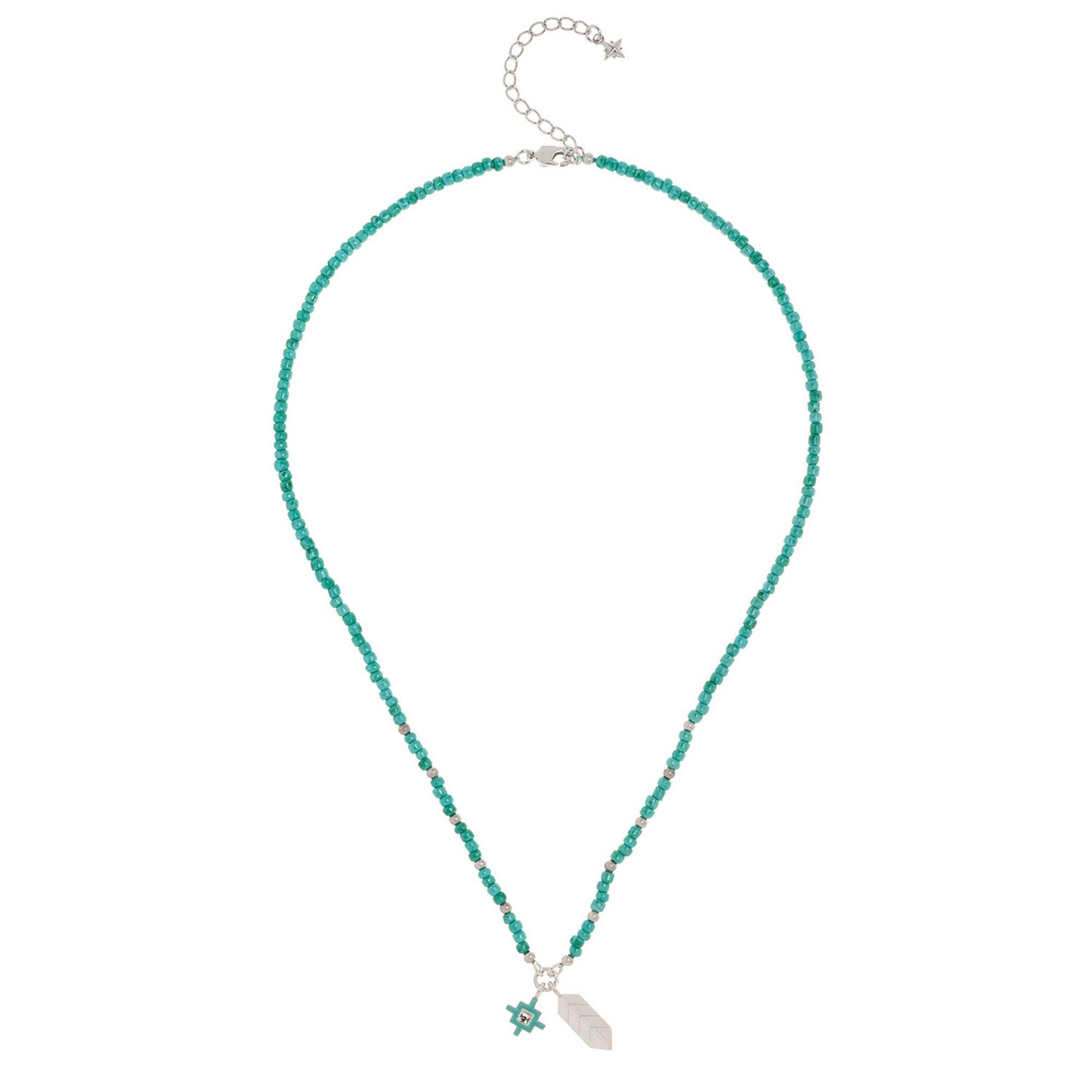 Prata/Turquesa - All We Are - Women's Quilla Pendant Necklace - 3