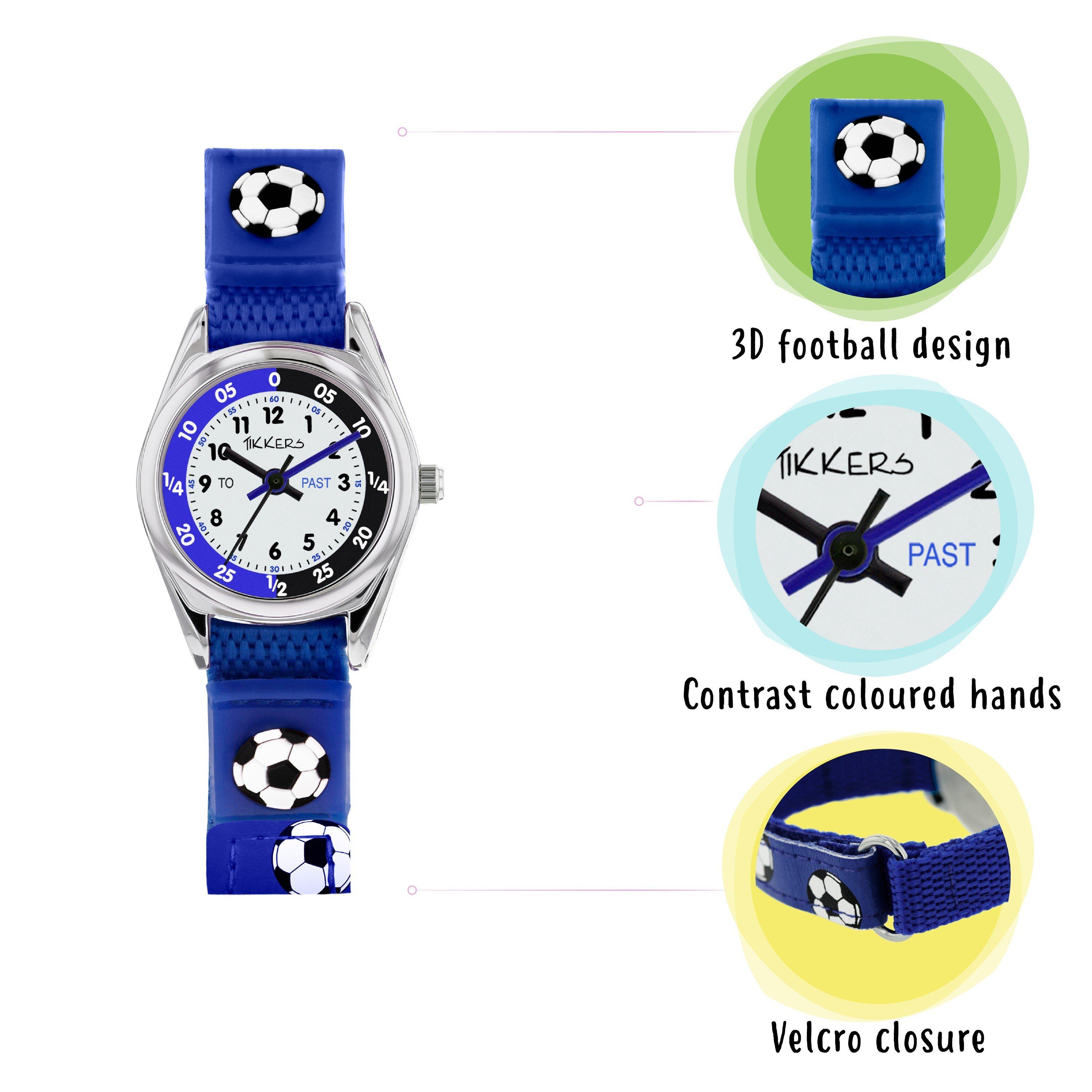 Blue - Tikkers - Tikkers Football Velcro W - 4
