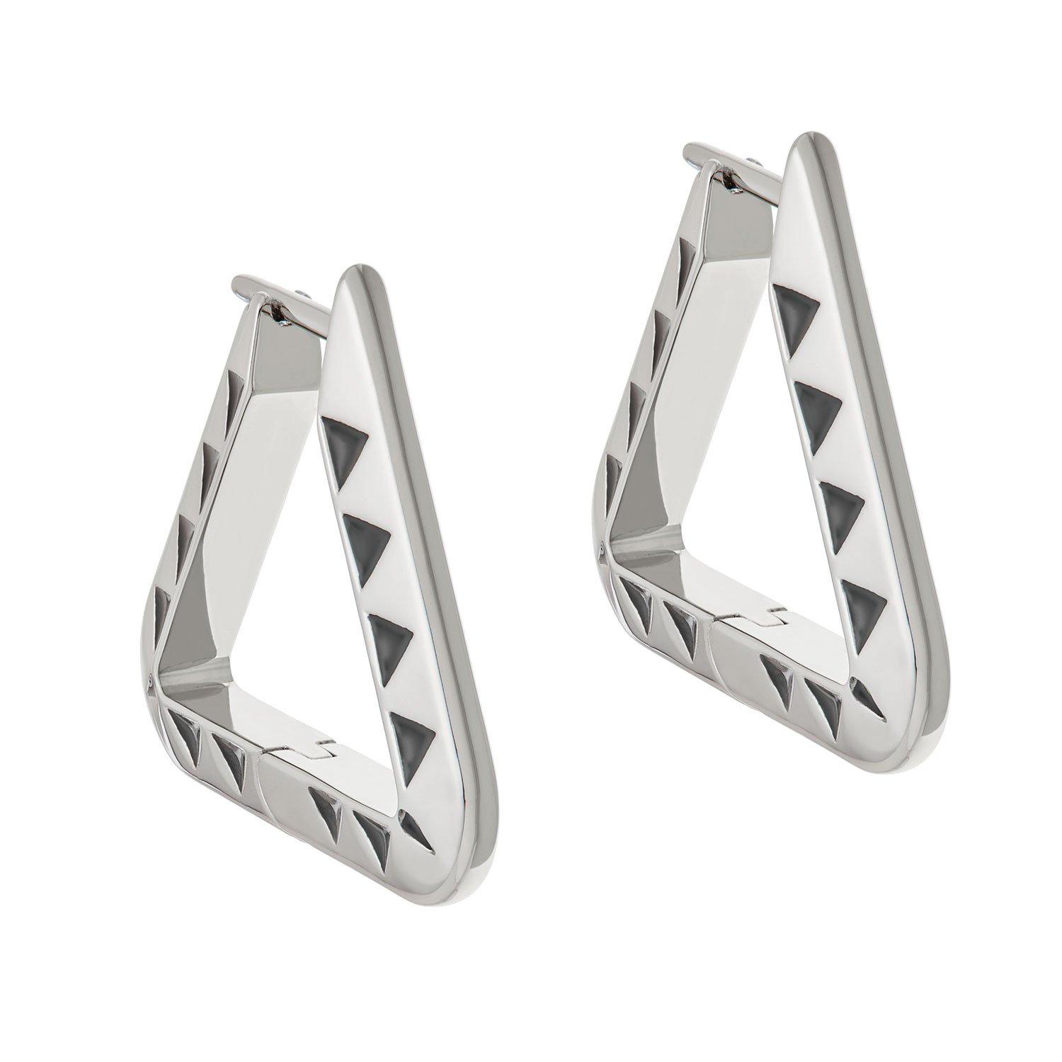 Sølv/Sort - All We Are - Women's Kimsak Hoop Earrings - 1