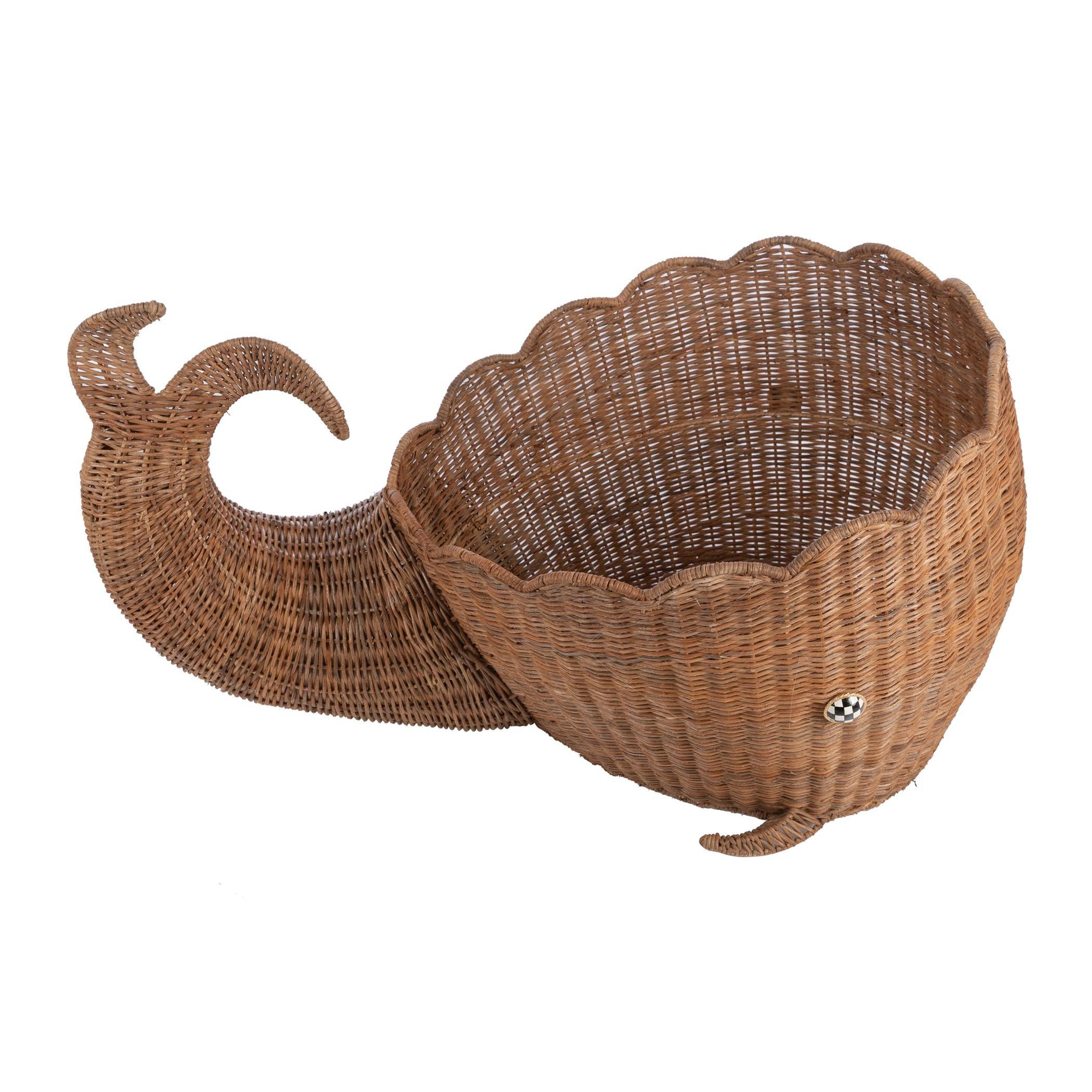 Neutral - MacKenzie-Childs - Whale Storage Basket - 9