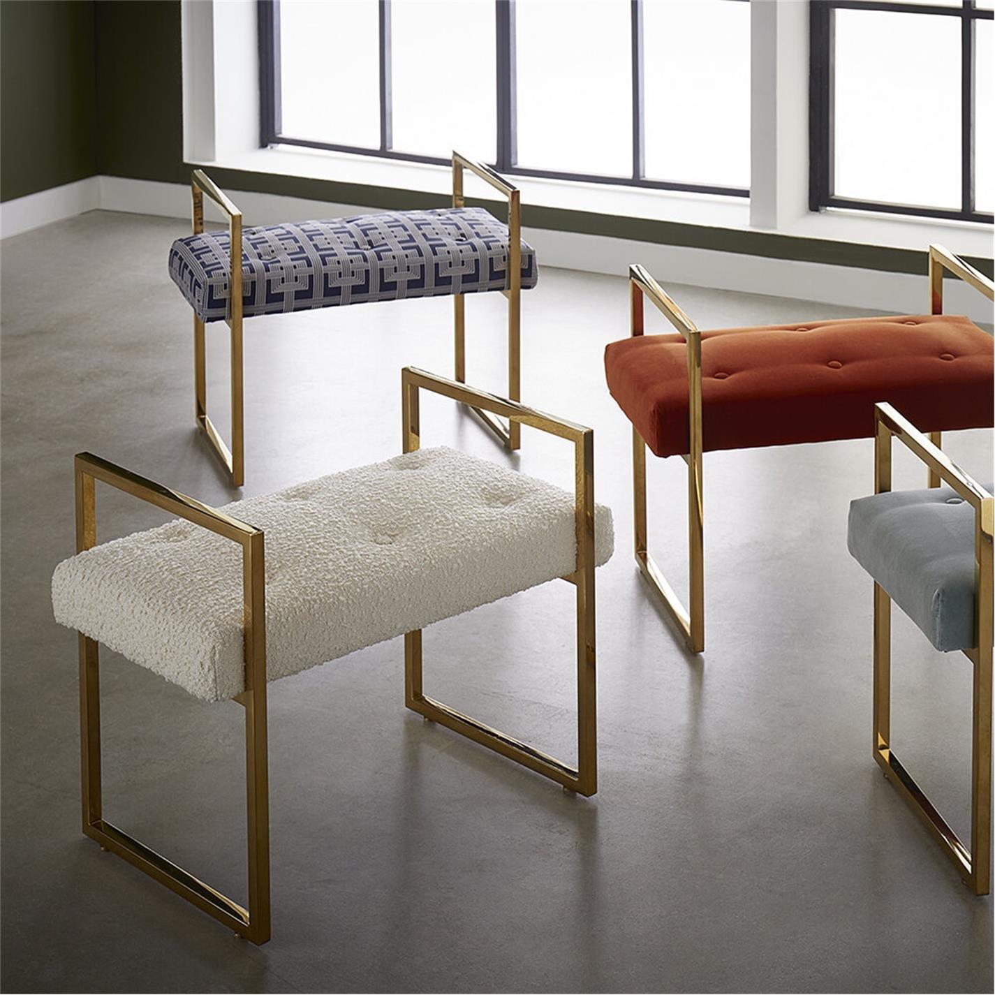 Cream Gold - Jonathan Adler - Beaumont Bench - 2