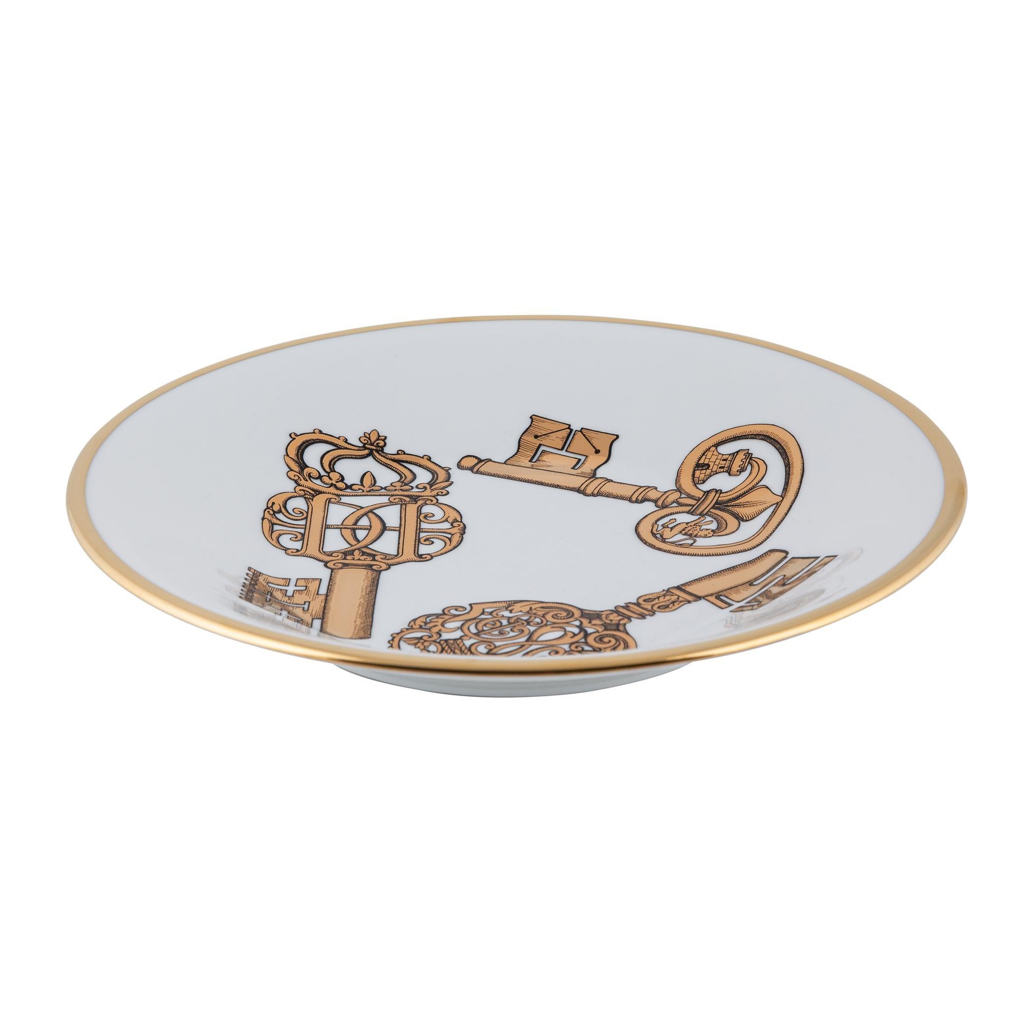 Gold White - Fornasetti - Chiavi Centrepiece Bowl - 2