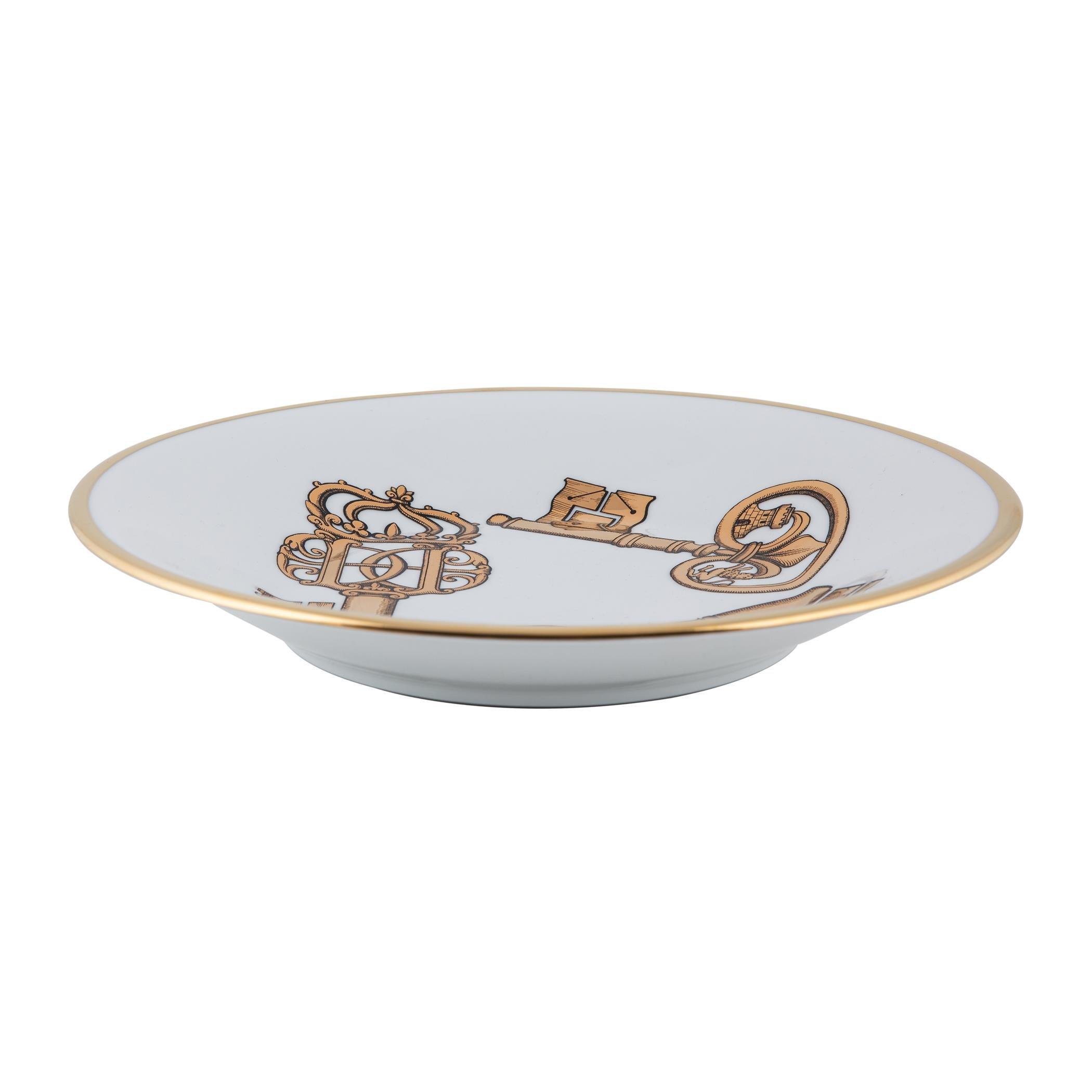 Gold White - Fornasetti - Chiavi Centrepiece Bowl - 3