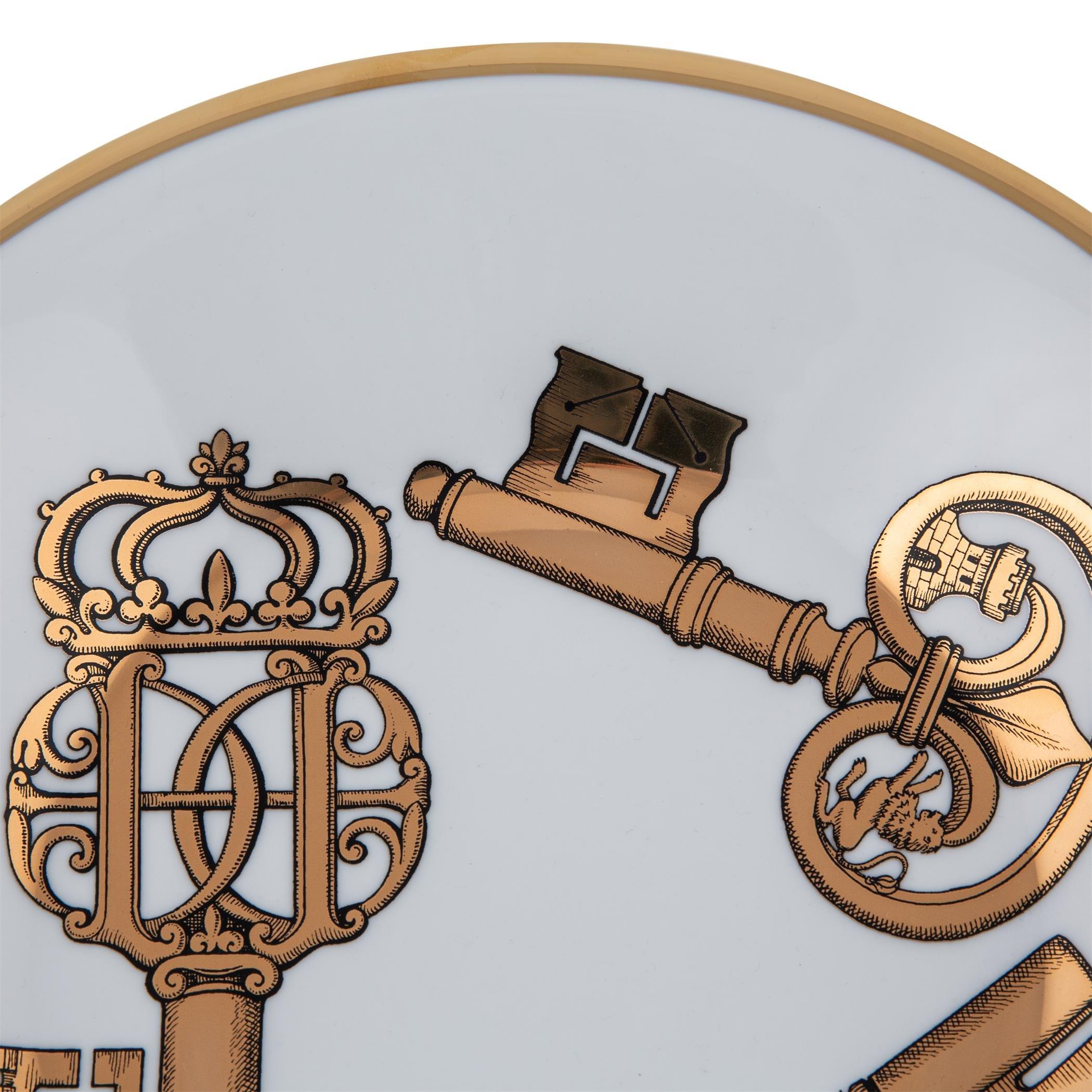 Gold White - Fornasetti - Chiavi Centrepiece Bowl - 4