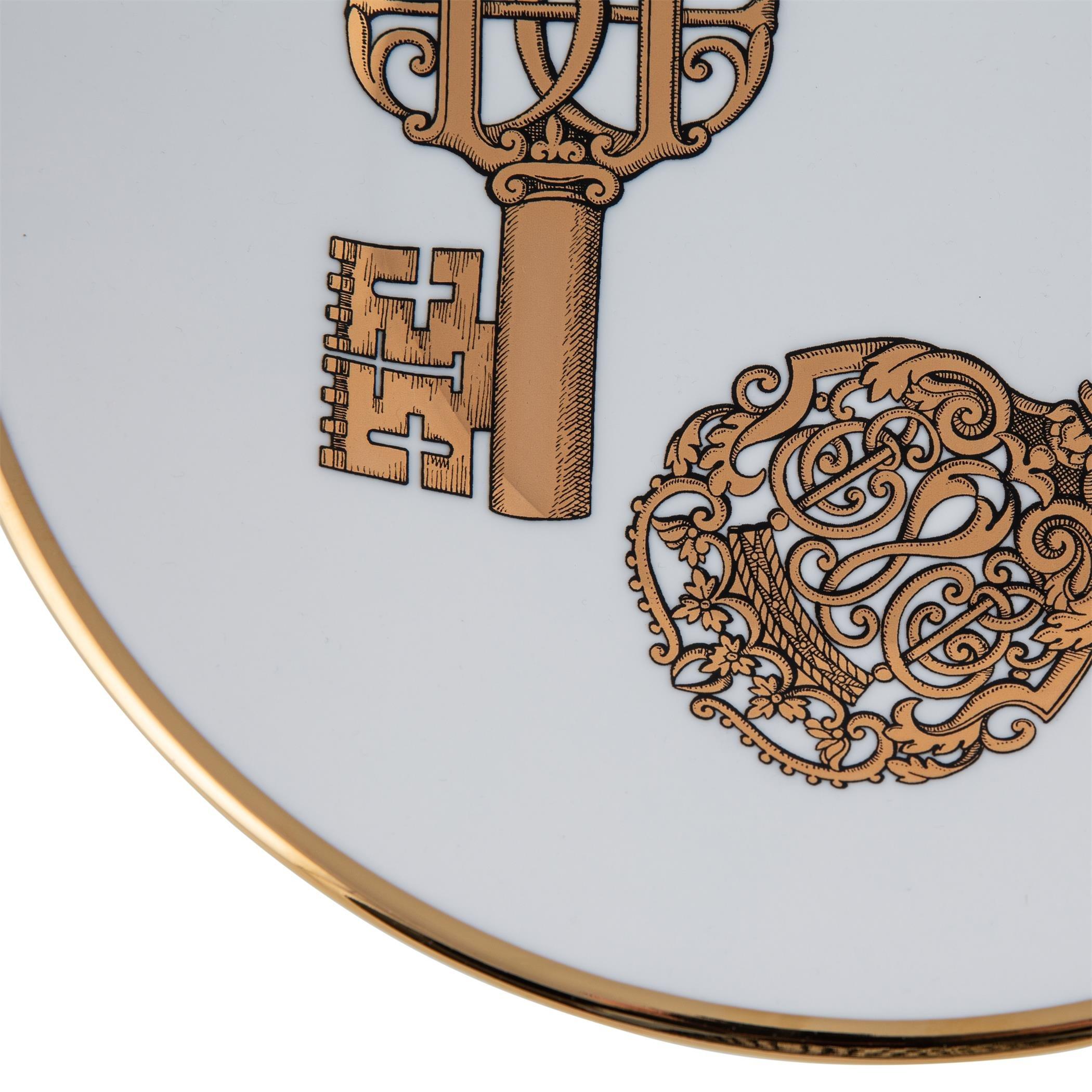 Gold White - Fornasetti - Chiavi Centrepiece Bowl - 5