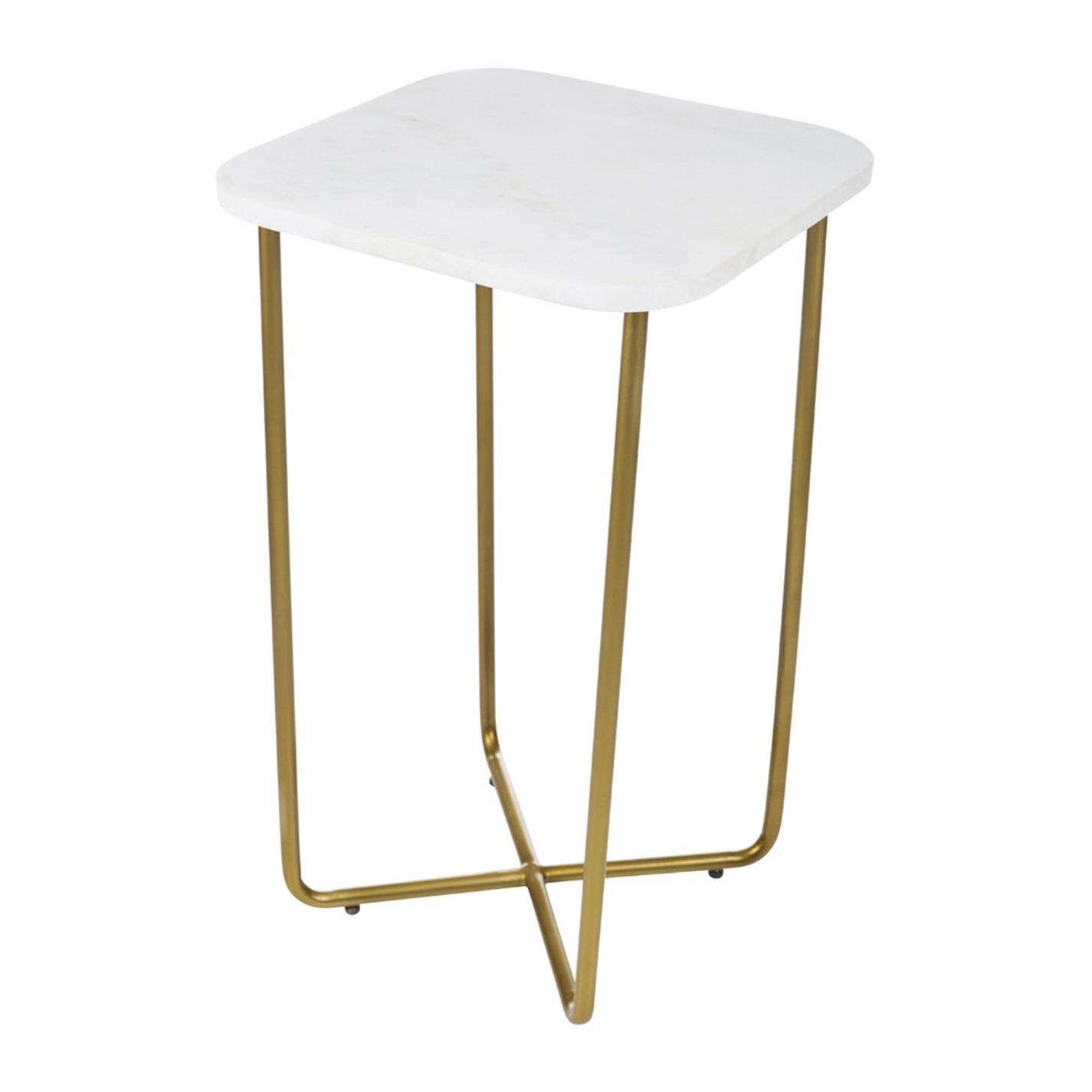 Luxe Cross Bottom Marble Table