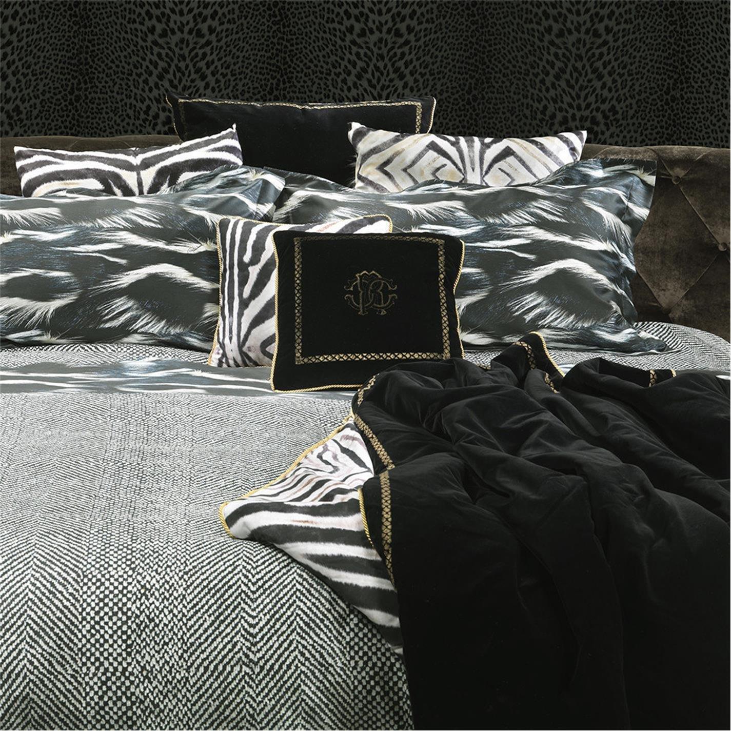 Black - Roberto Cavalli Home - RobertoCavalliHome Venezia Reversible Cushion - 40x40cm - 3