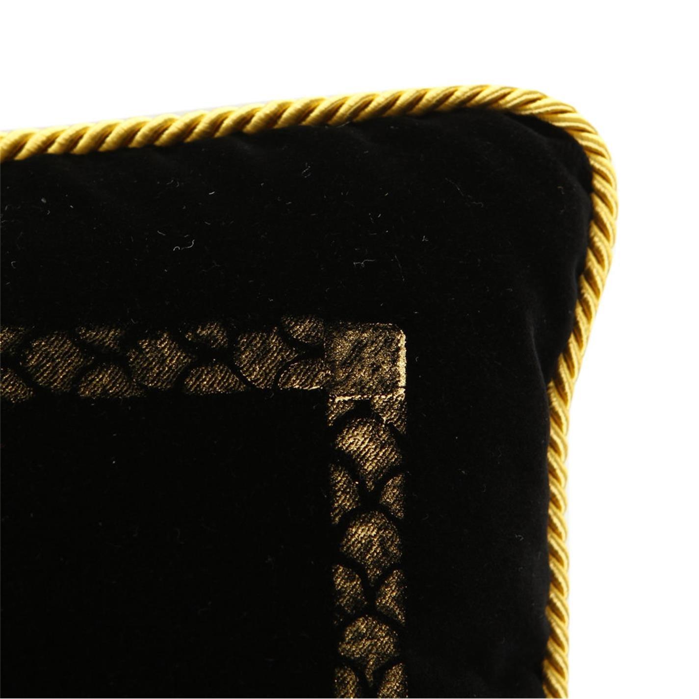 Black - Roberto Cavalli Home - RobertoCavalliHome Venezia Reversible Cushion - 40x40cm - 5