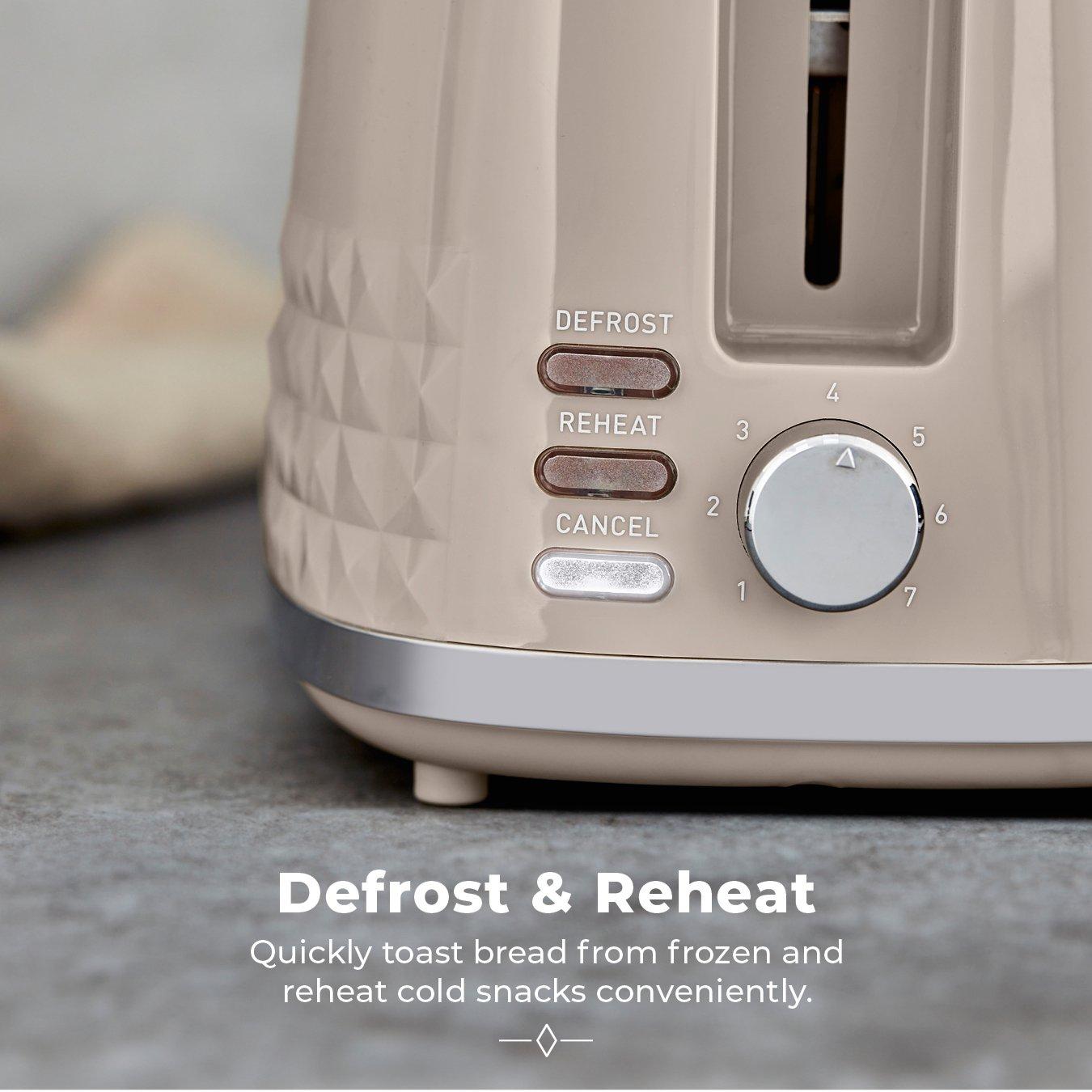 Latte - Tower - Solitaire 2 Slice Toaster Latte Chrome Accents - 4