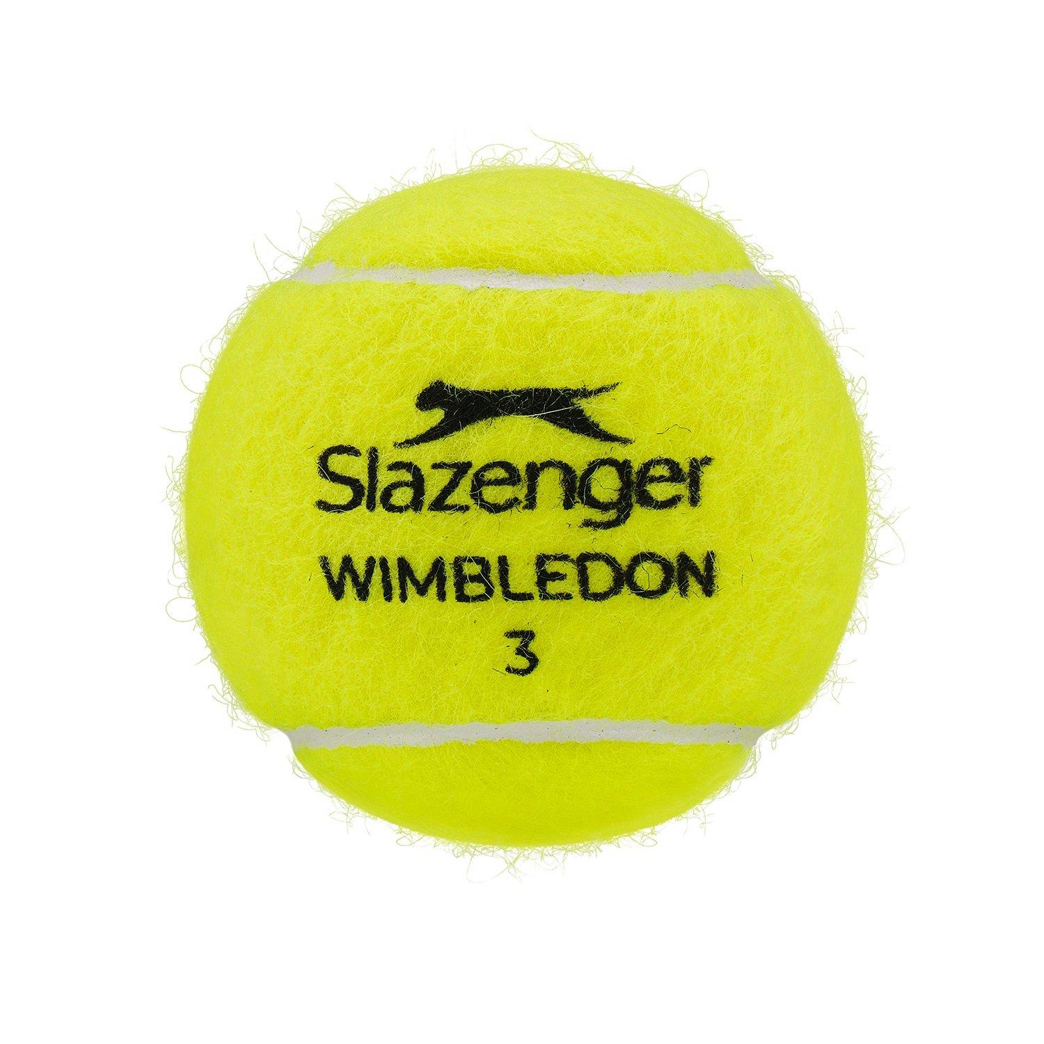 Yellow - Slazenger - Adults Slaz Wimbledon Tennis Balls - 3