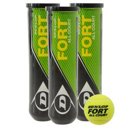 Dunlop Fort Triple Pack of Tennis Balls (3x 4 Ball)