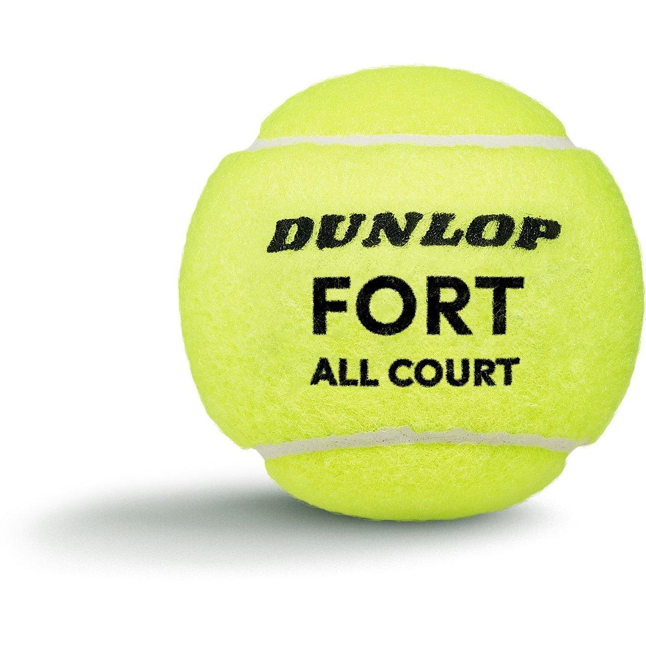 Yellow - Dunlop - Fort Triple Pack of Tennis Balls (3x 4 Ball) - 6