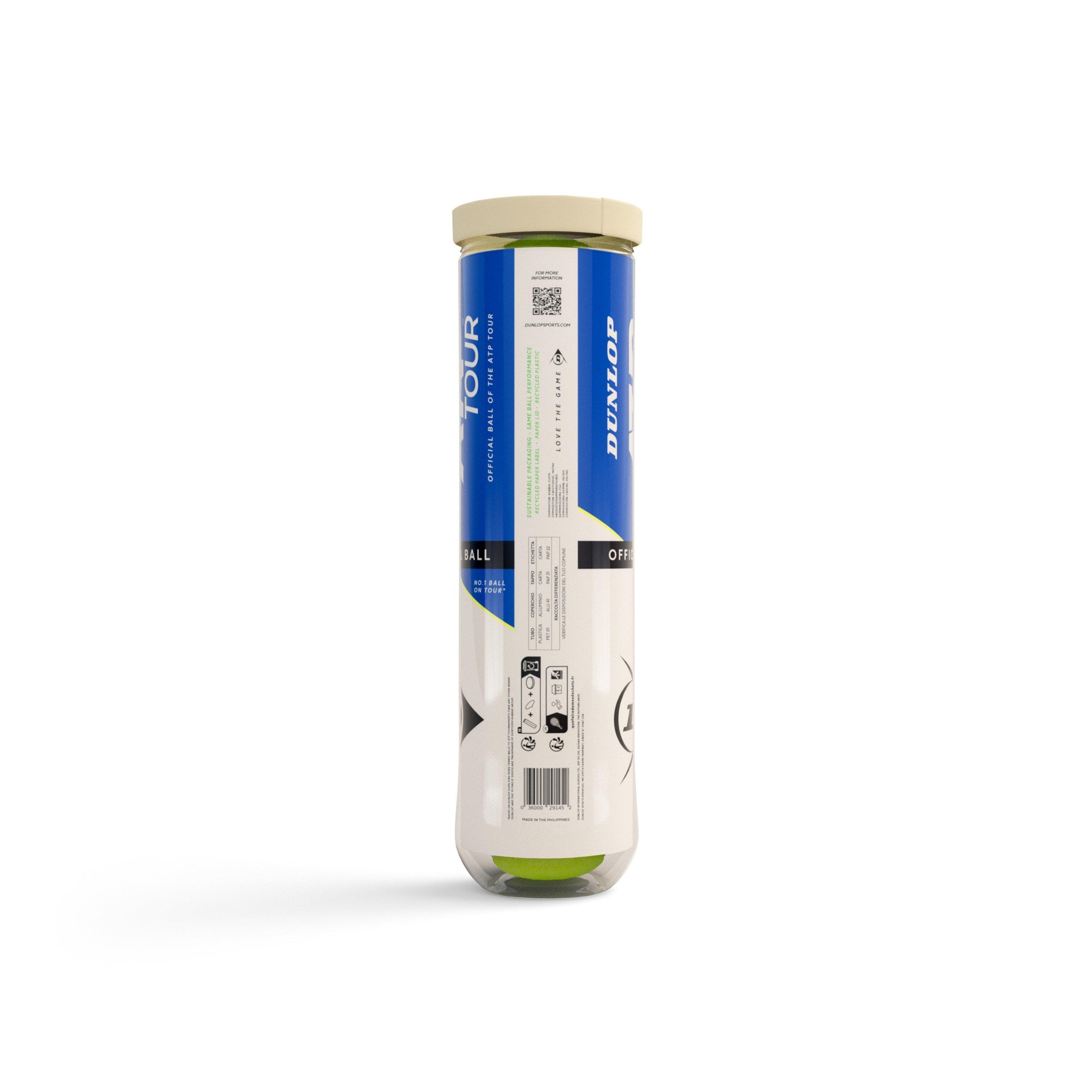 Yellow - Dunlop - ATP Tennis Balls - 4