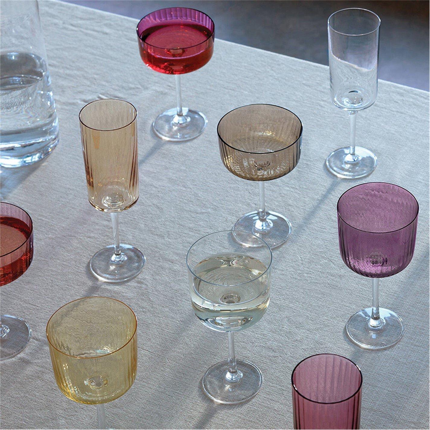 Garnet - LSA - Assorted Gems Champagne Coupe Glass - Set of 4 - 13