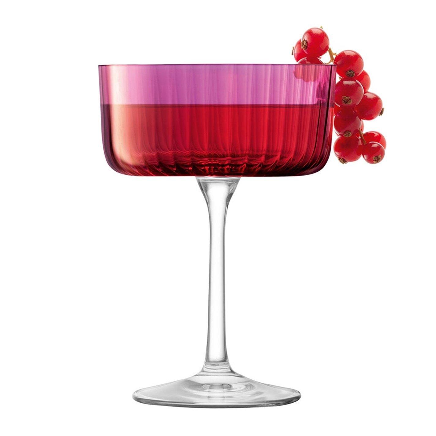 Garnet - LSA - Assorted Gems Champagne Coupe Glass - Set of 4 - 9