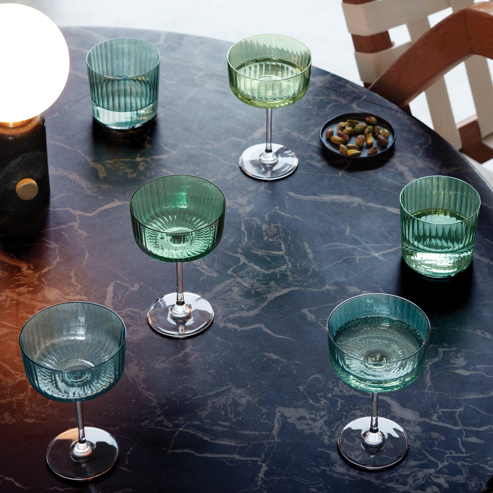 Jade - LSA - Assorted Gems Champagne Coupe Glass - Set of 4 - 4