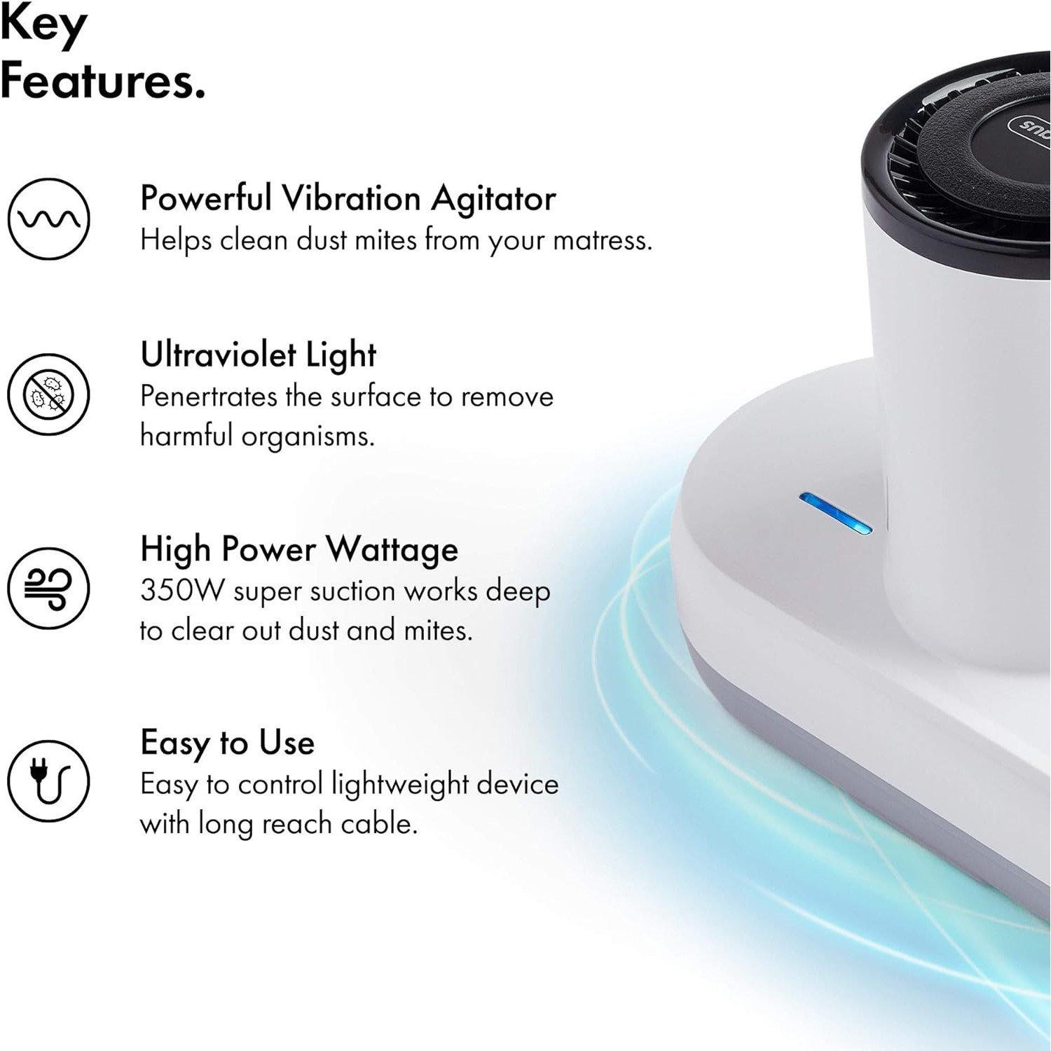 White - VonHaus - VonHaus Handheld Mattress UV Vacuum Cleaner - 2